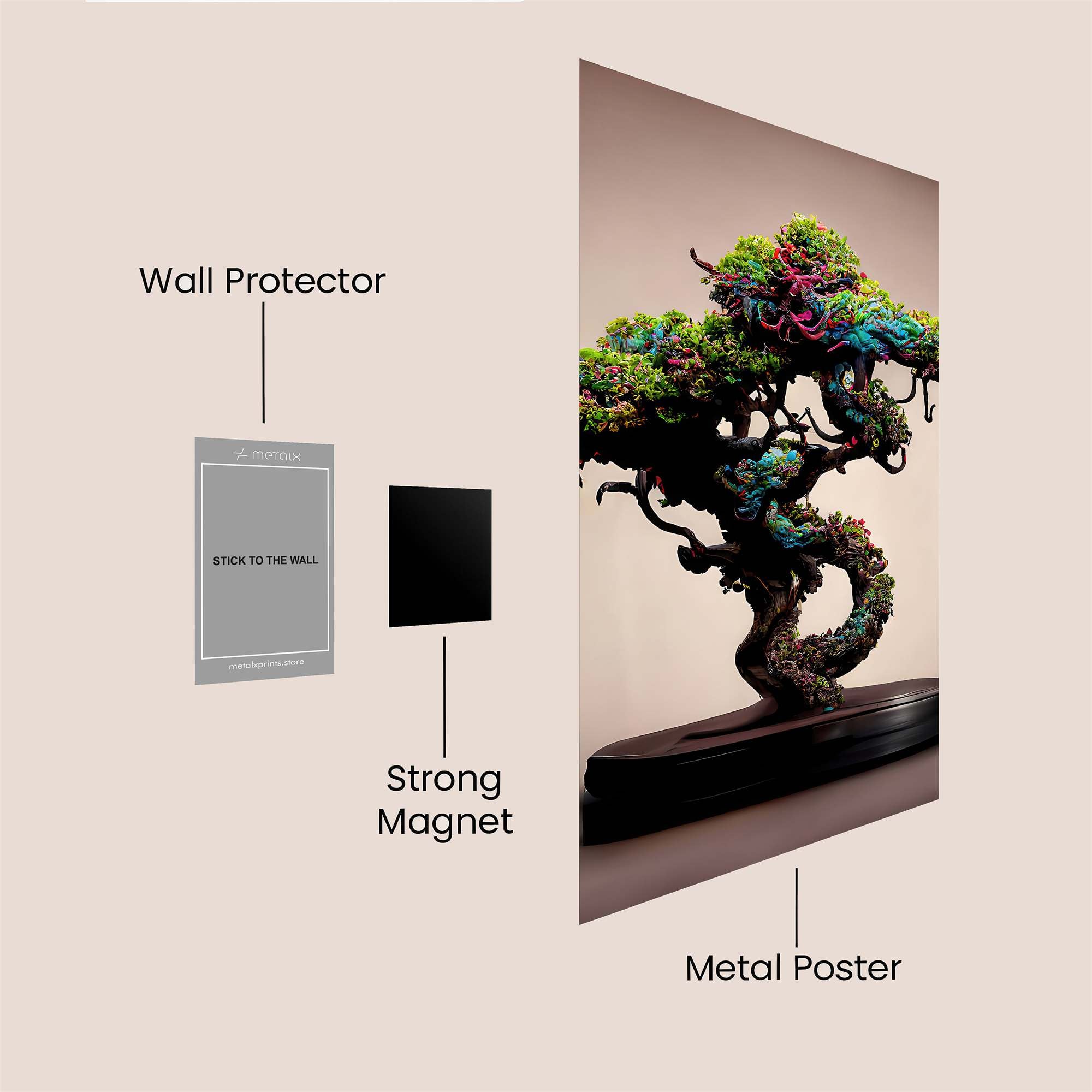 Bonsai Whimsy Safe Wall Magnetic / M