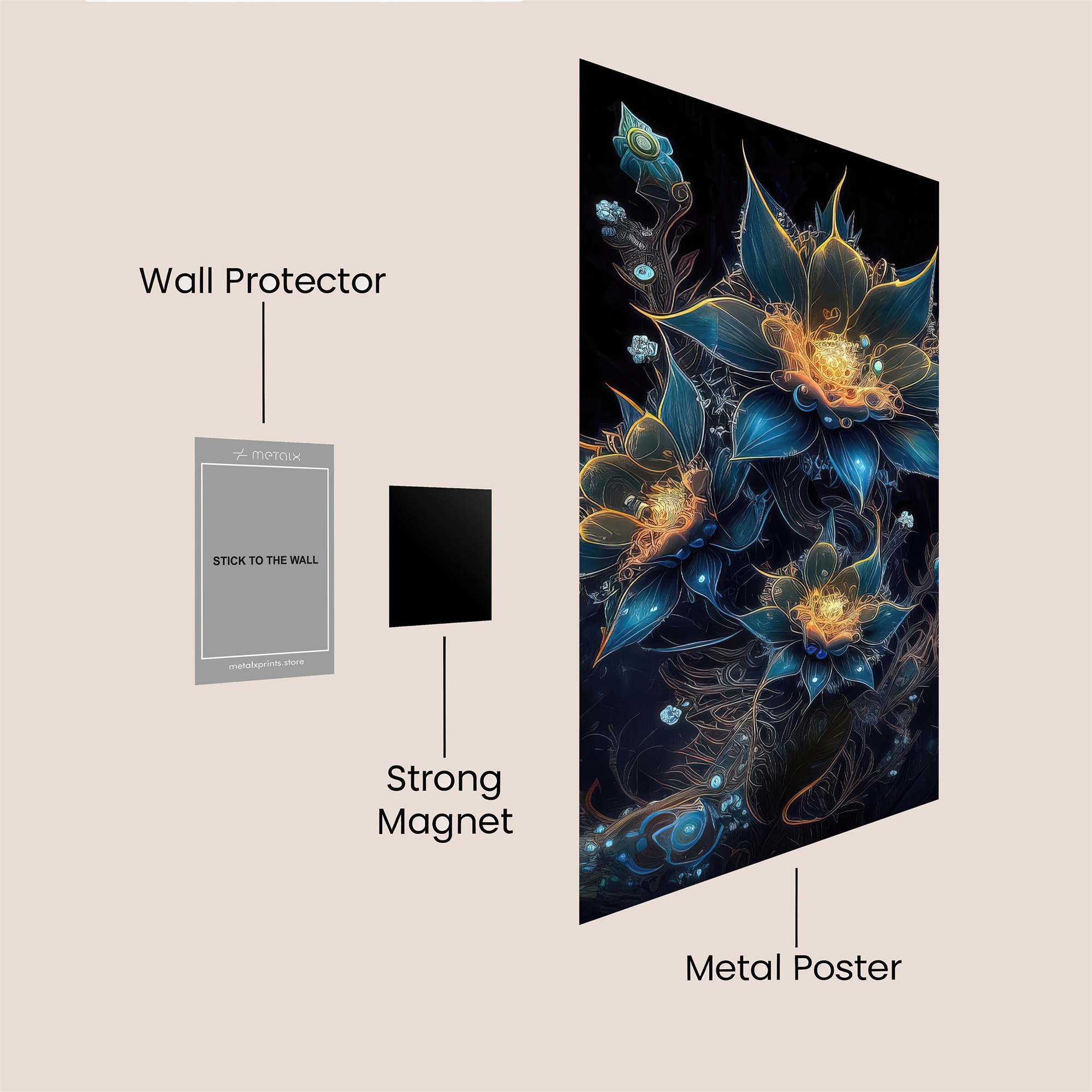 Luminous Bloom Safe Wall Magnetic / M