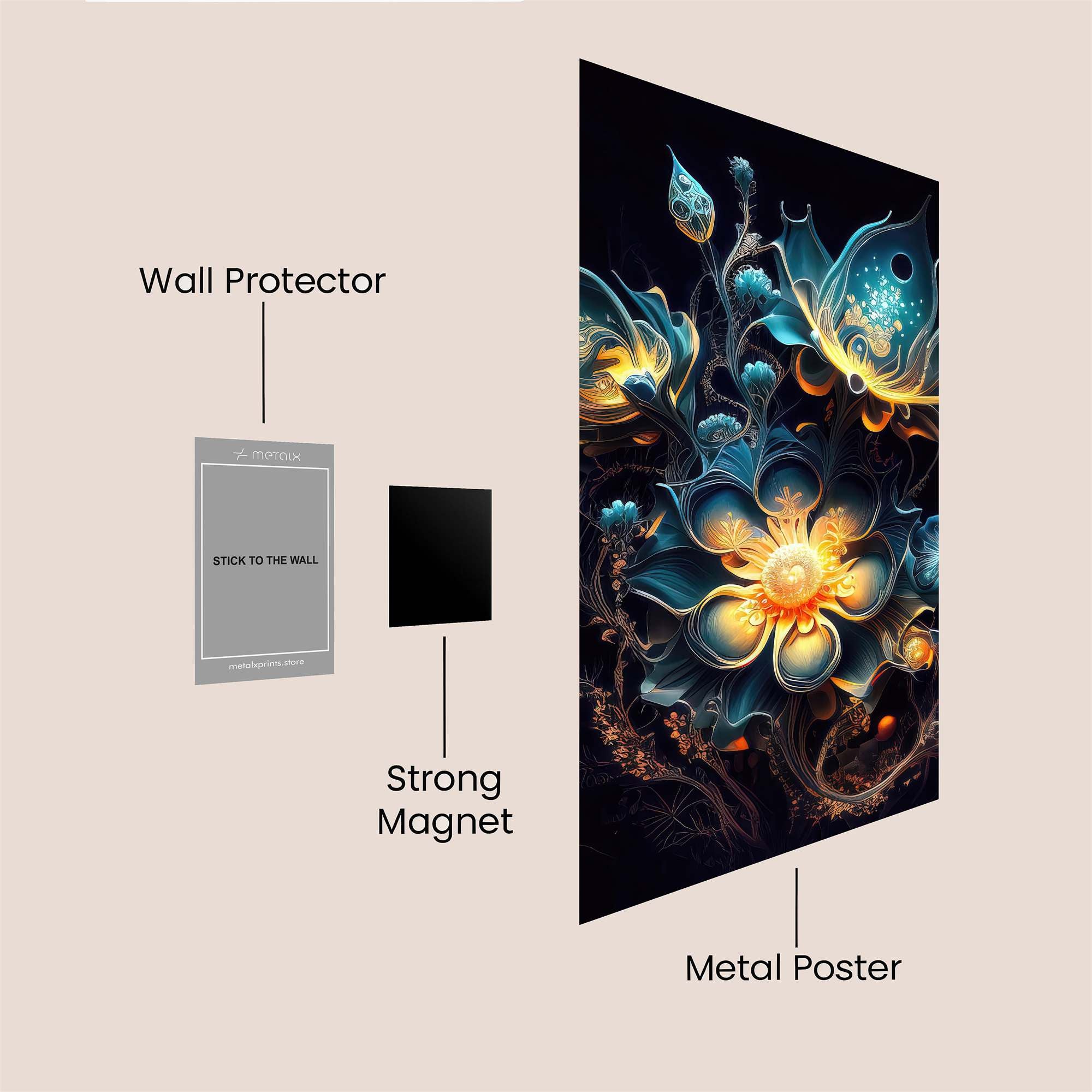 Luminous Bloom Safe Wall Magnetic / M