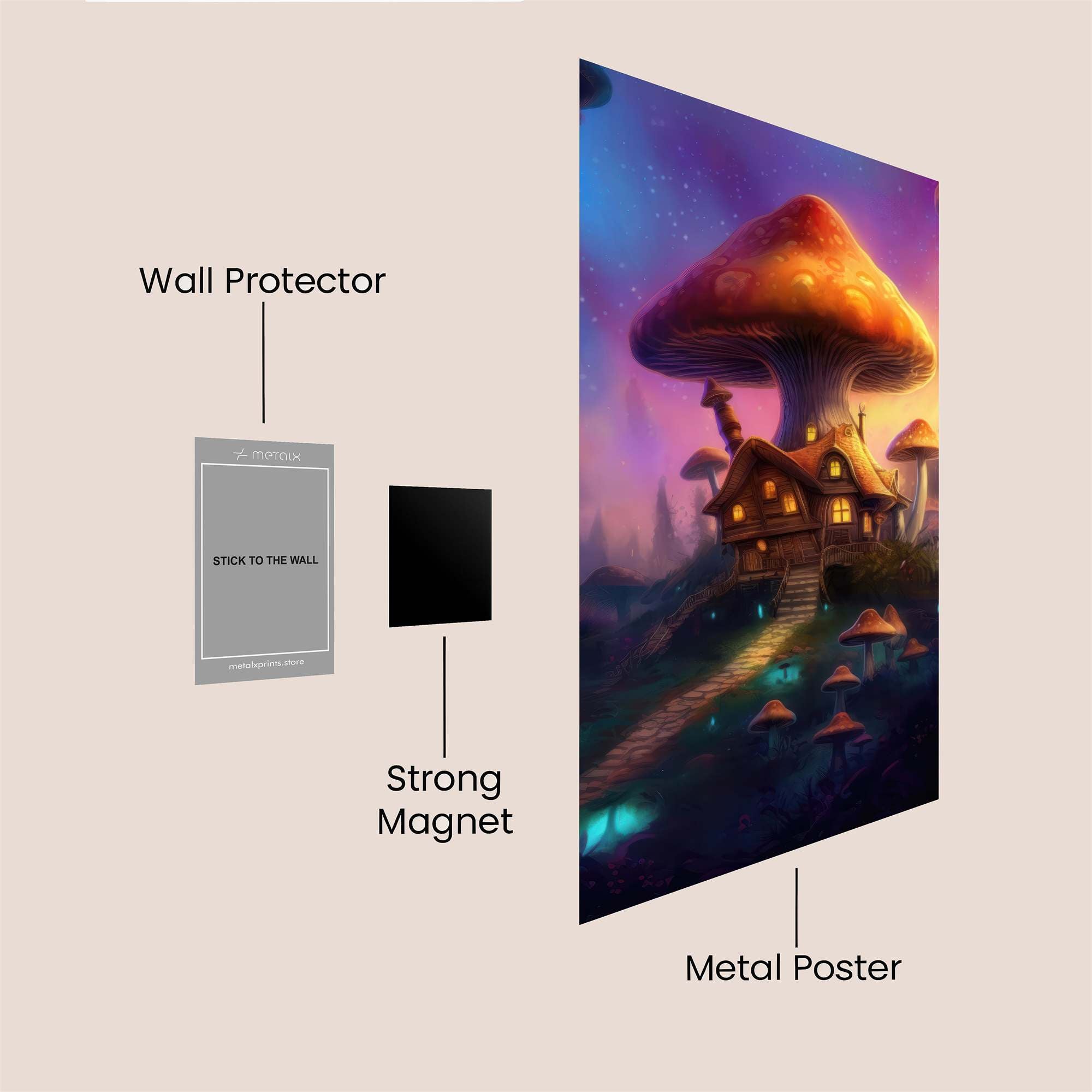 Mushroom Haven Safe Wall Magnetic / M
