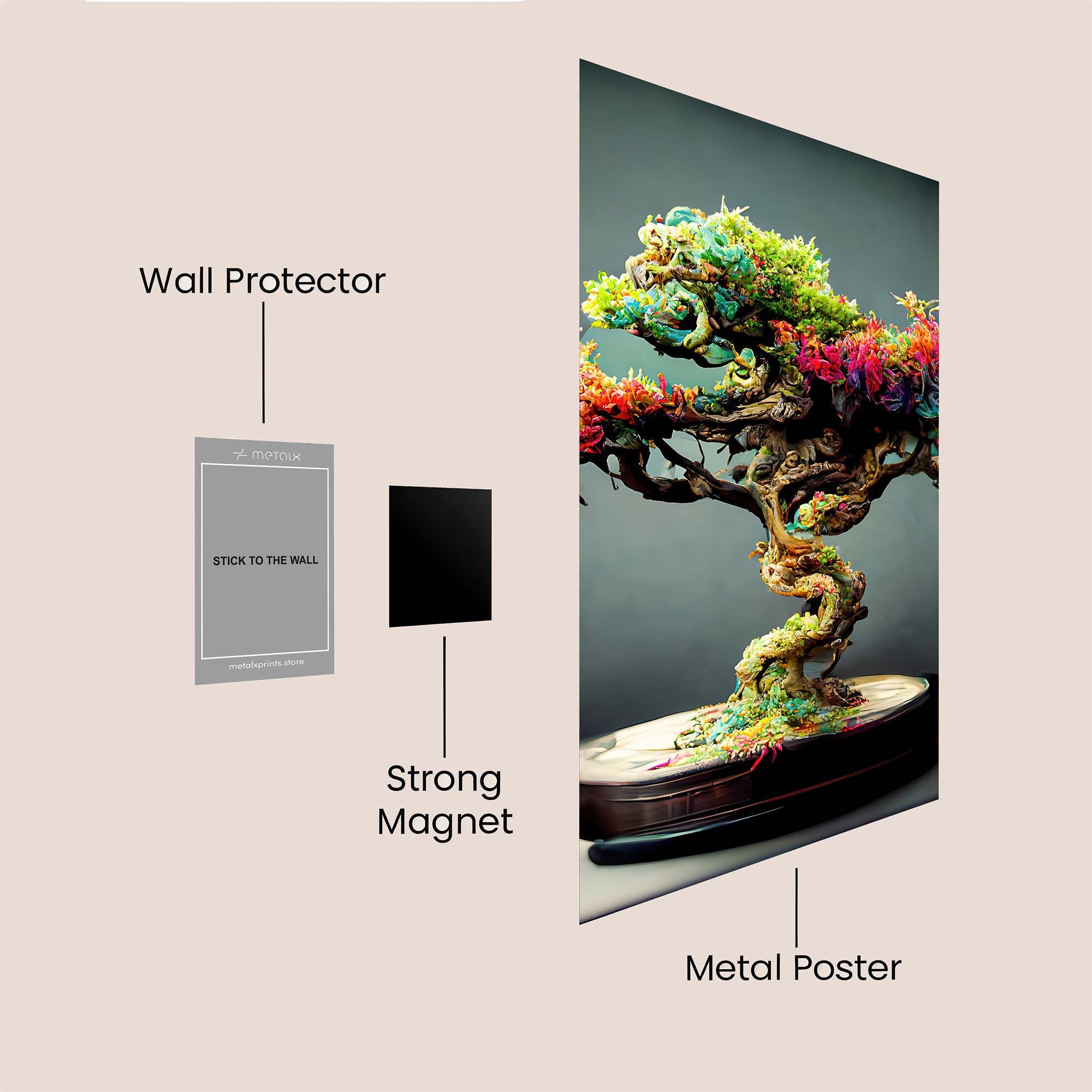 Rainbow Bonsai Safe Wall Magnetic / M