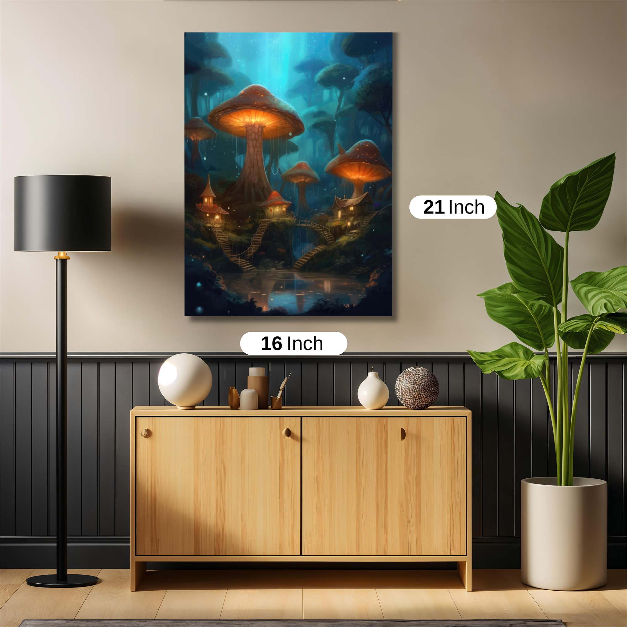 Mushroom Glow Safe Wall Magnetic / M