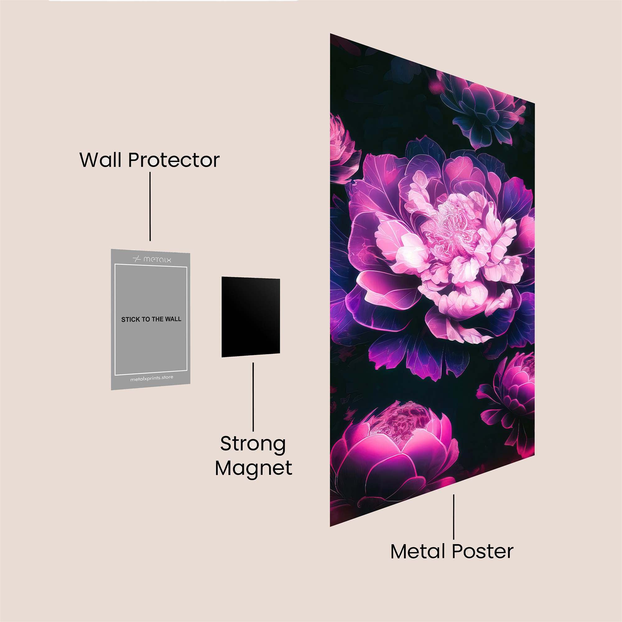 Peony Rapture Safe Wall Magnetic / M