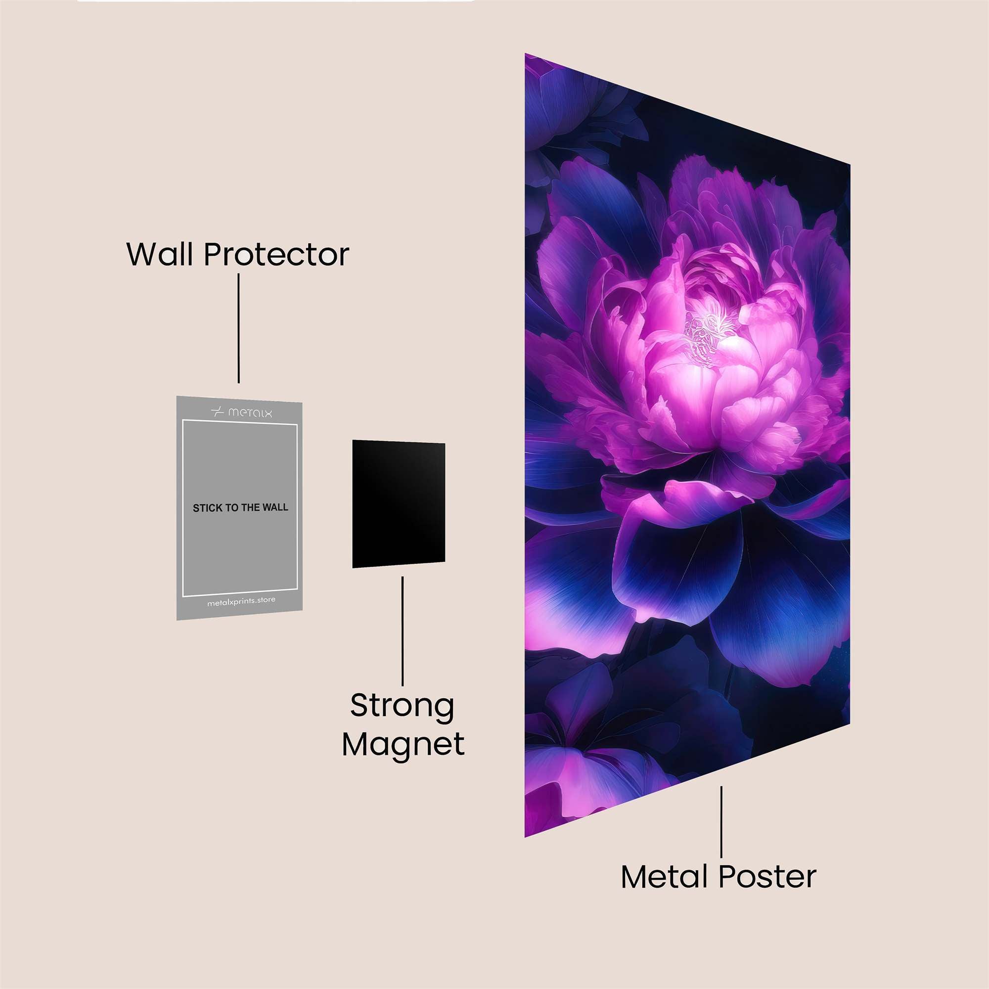 Peony Enigma Safe Wall Magnetic / M