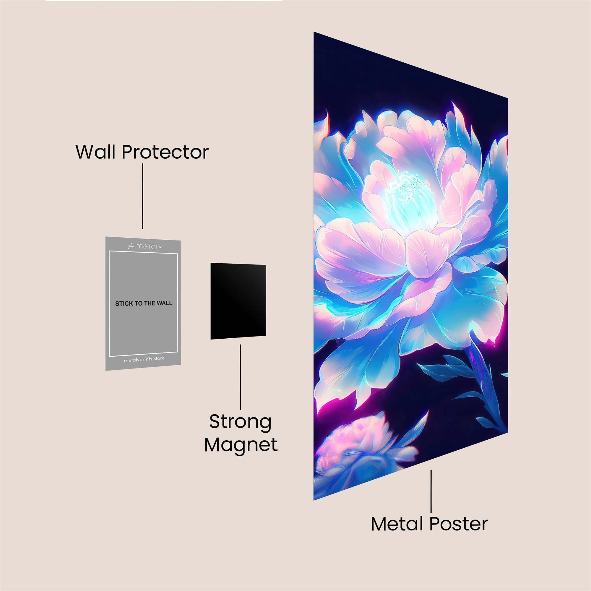 Glow Blossom Safe Wall Magnetic / M