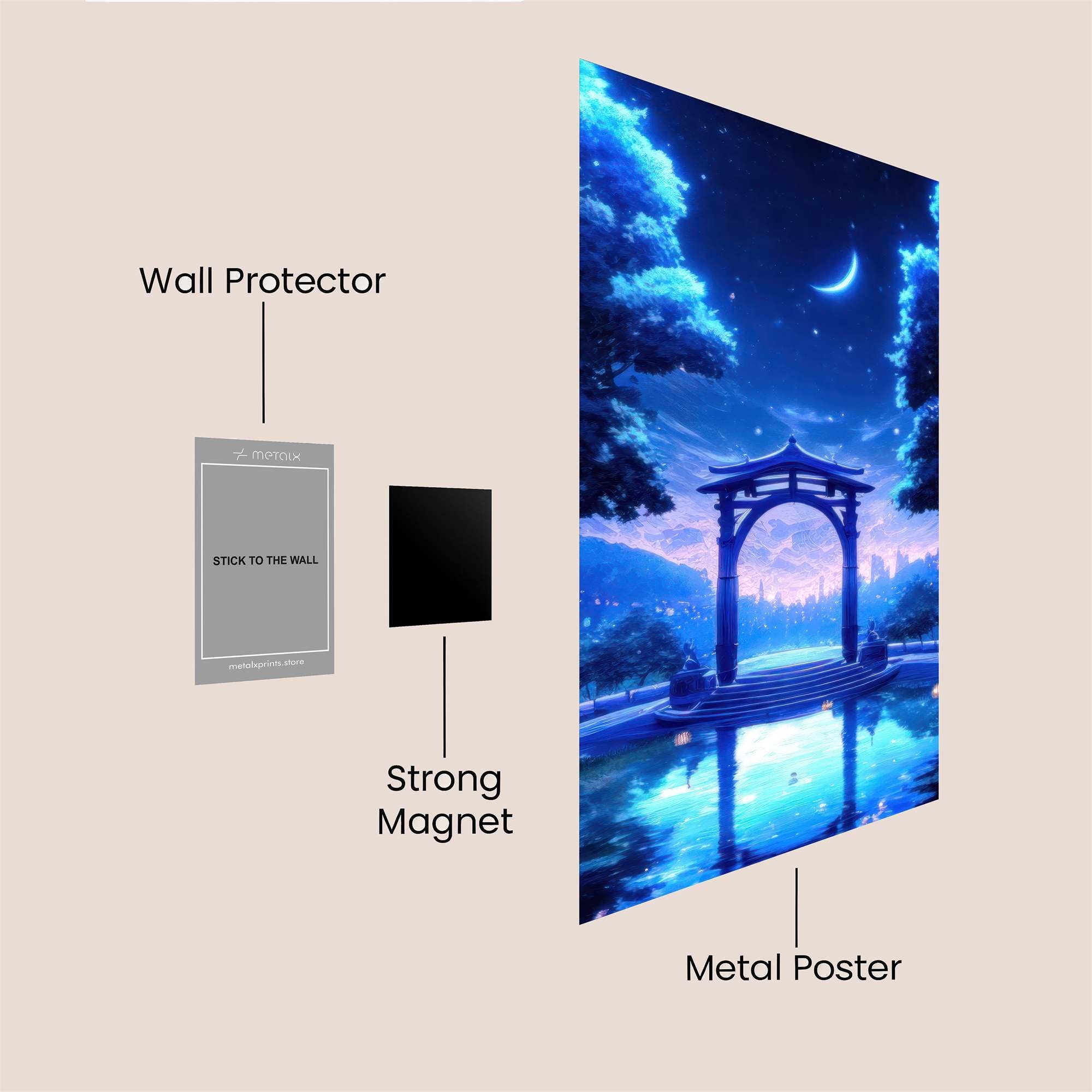 Moonlit Tranquility Safe Wall Magnetic / M