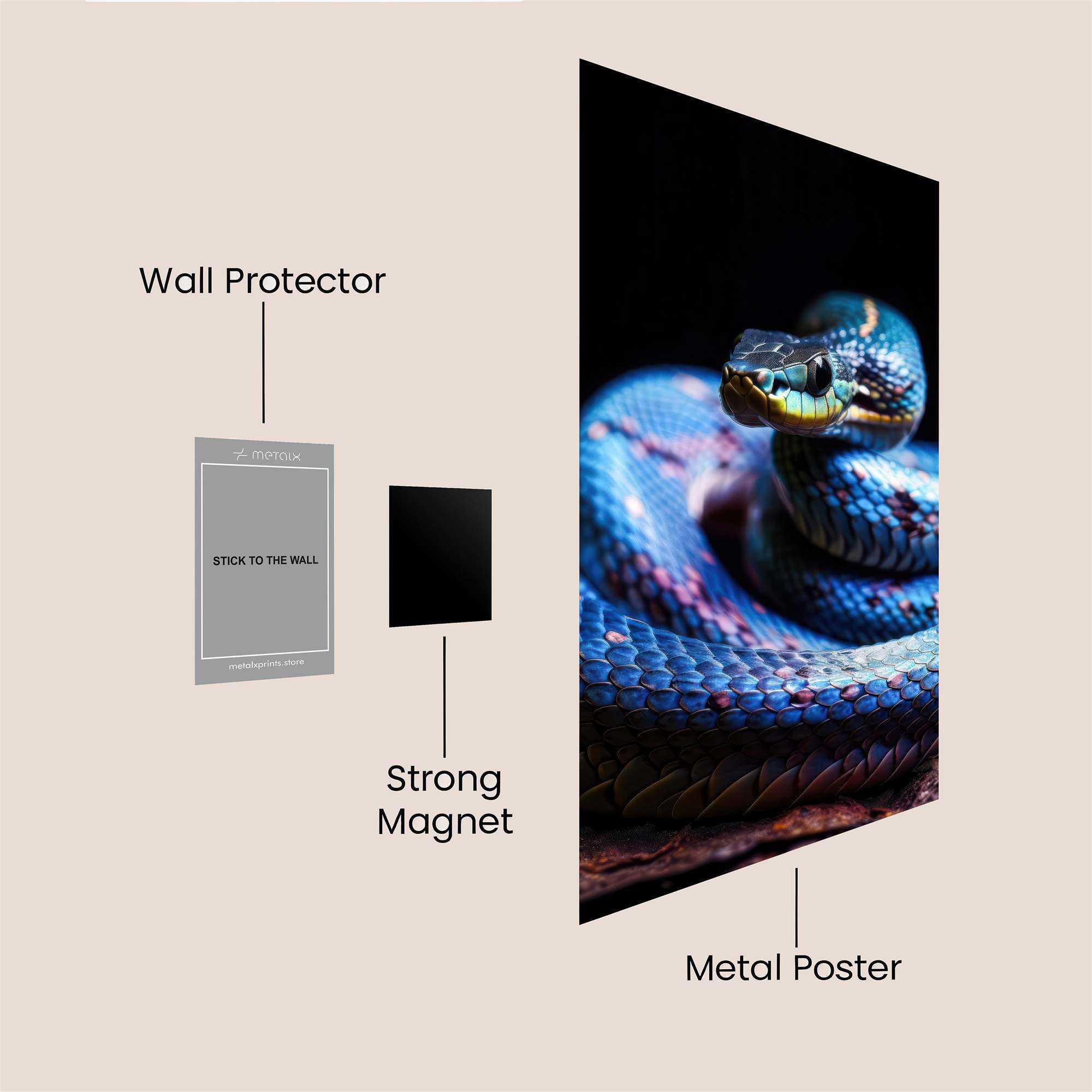 Serpentine Elegance Safe Wall Magnetic / M
