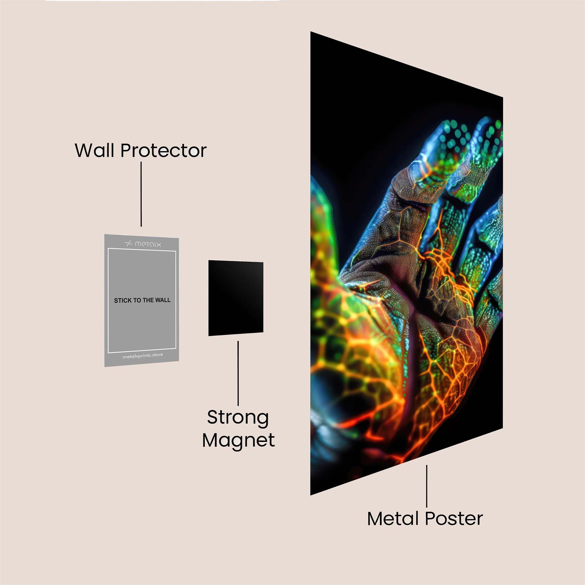 Neon Pulse Safe Wall Magnetic / M