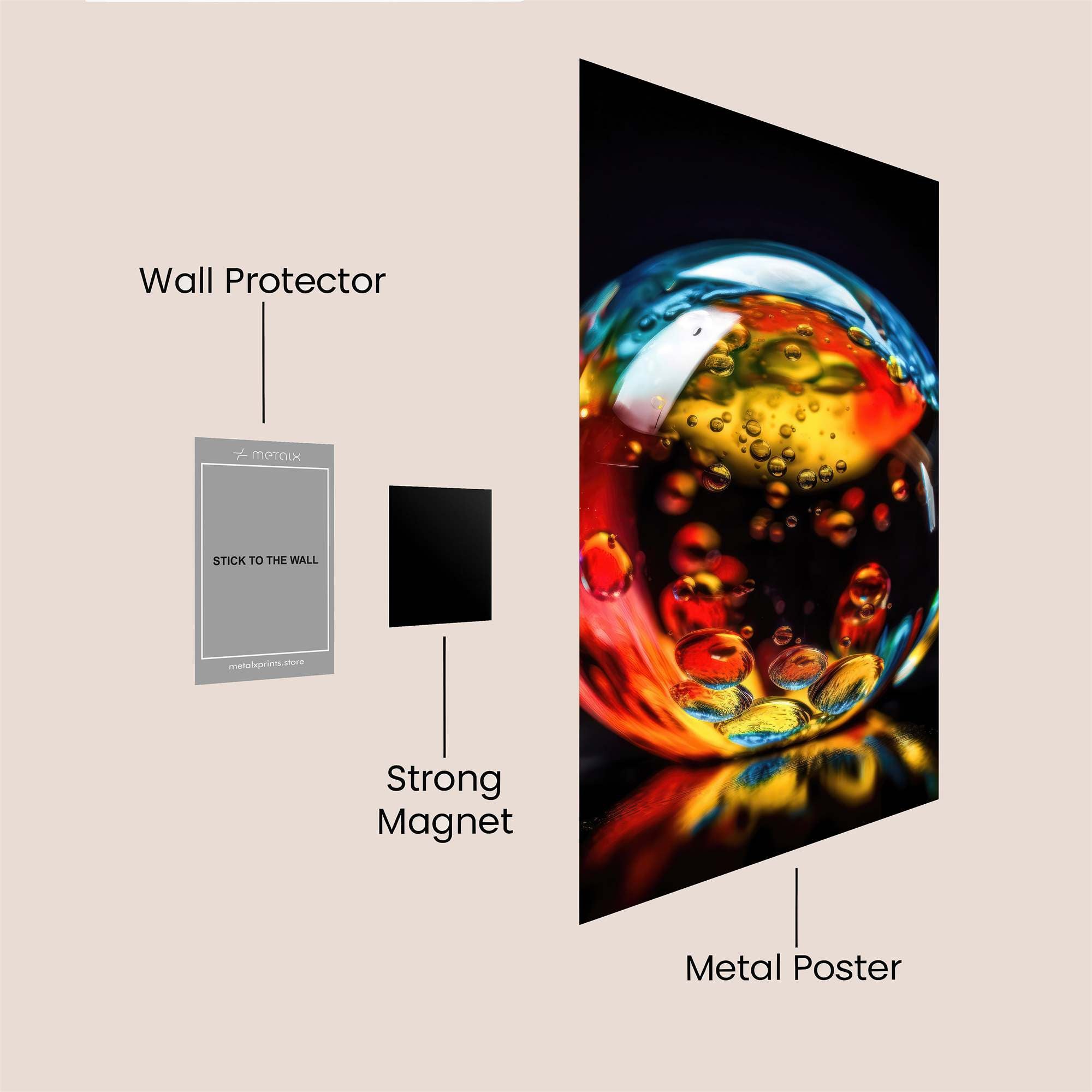 Bubble Radiance Safe Wall Magnetic / M