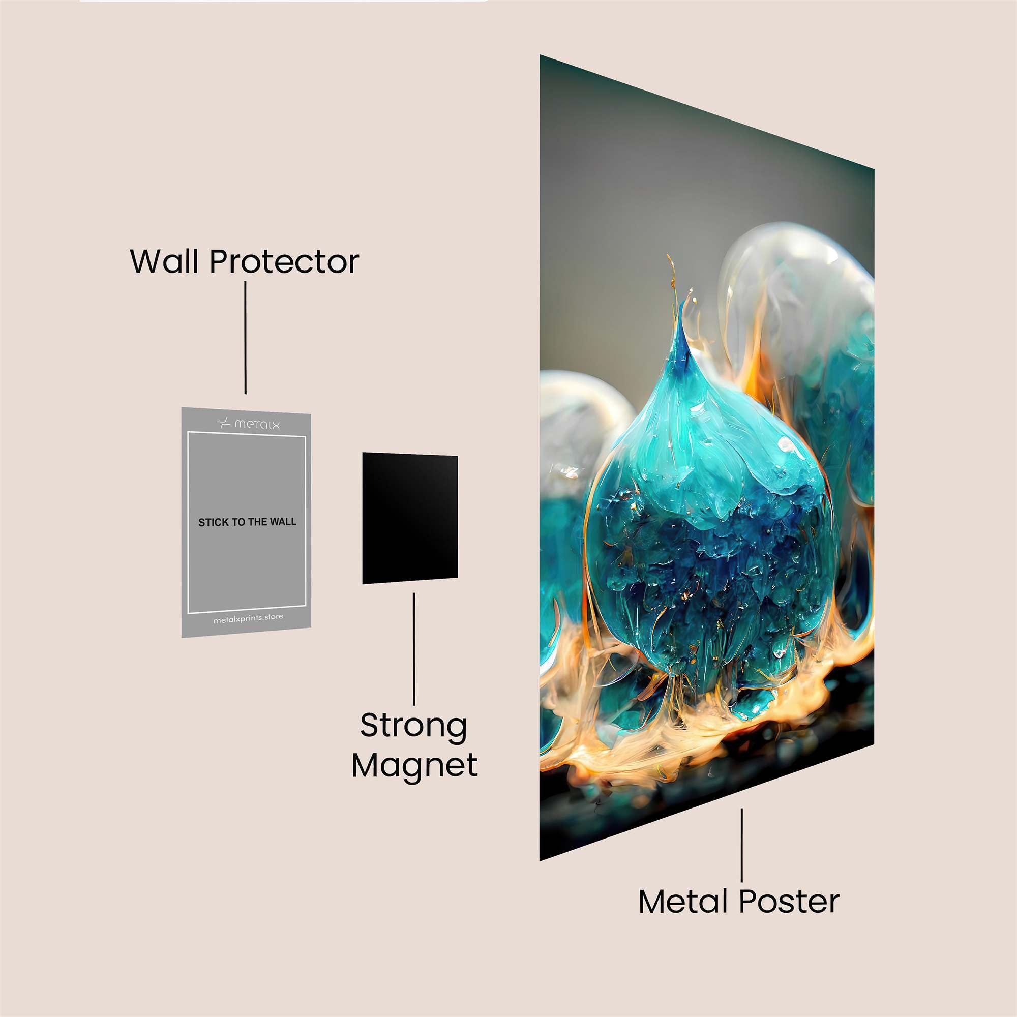 Azure Blaze Safe Wall Magnetic / M