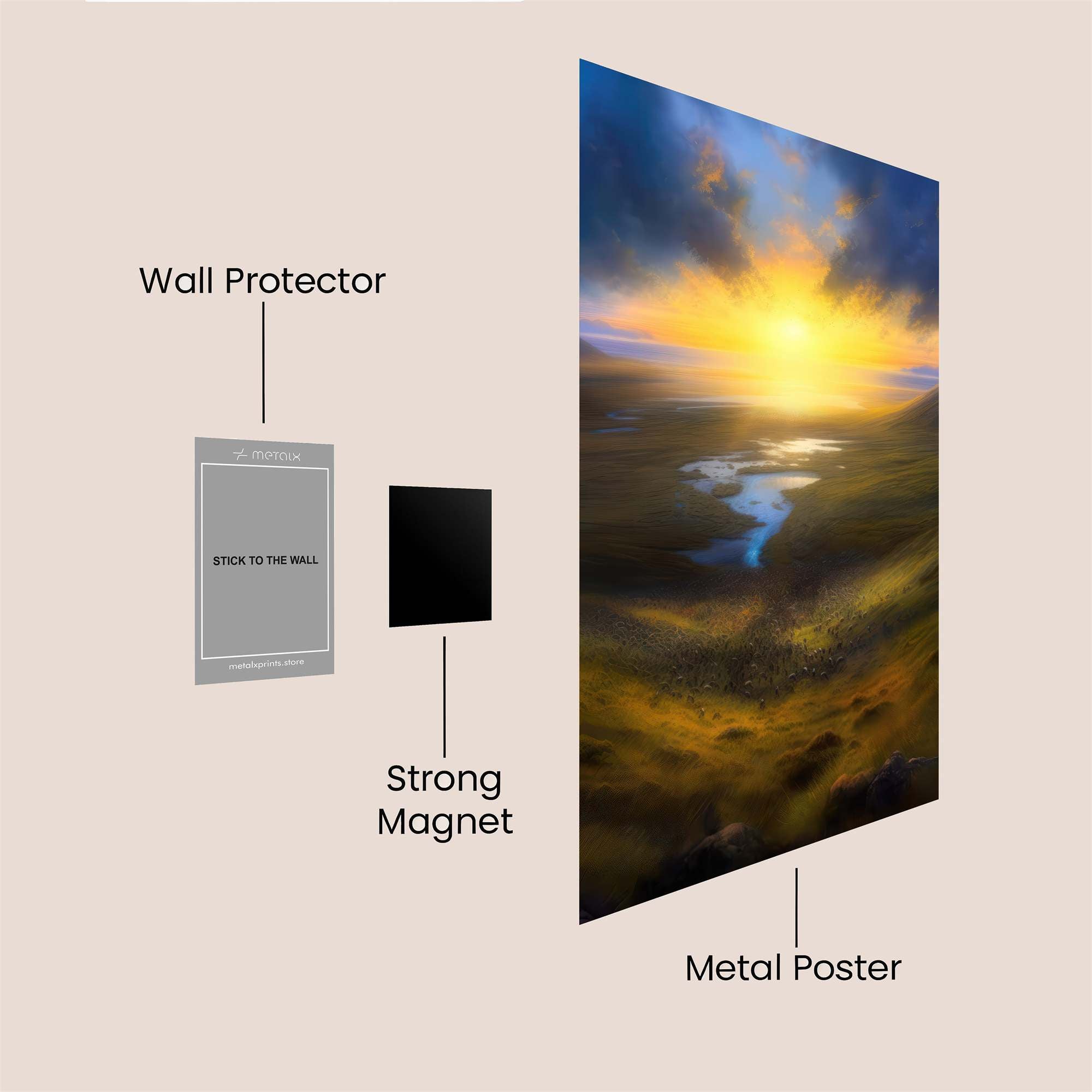 Sunrise Serenity Safe Wall Magnetic / M