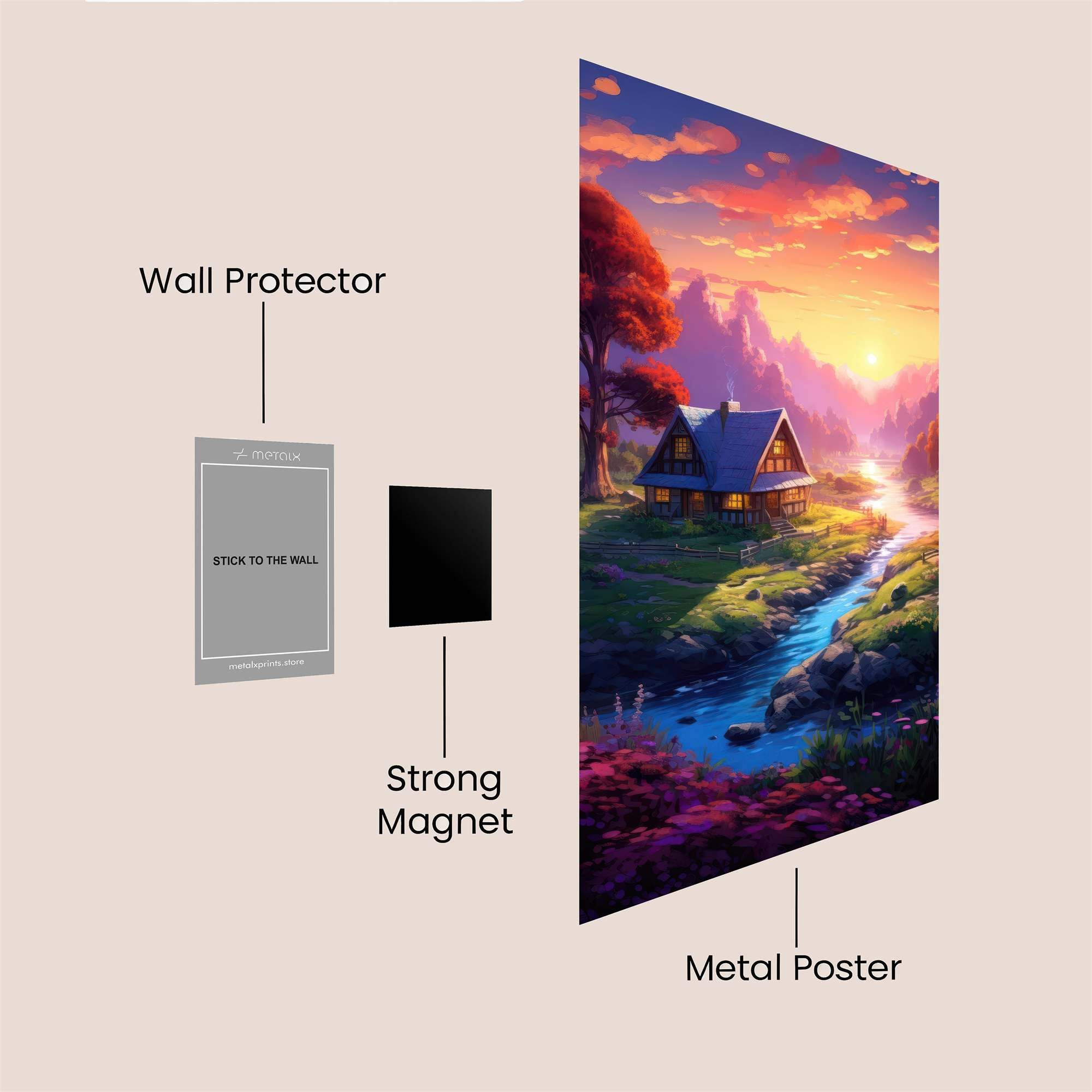 Sunset Serenity Safe Wall Magnetic / M