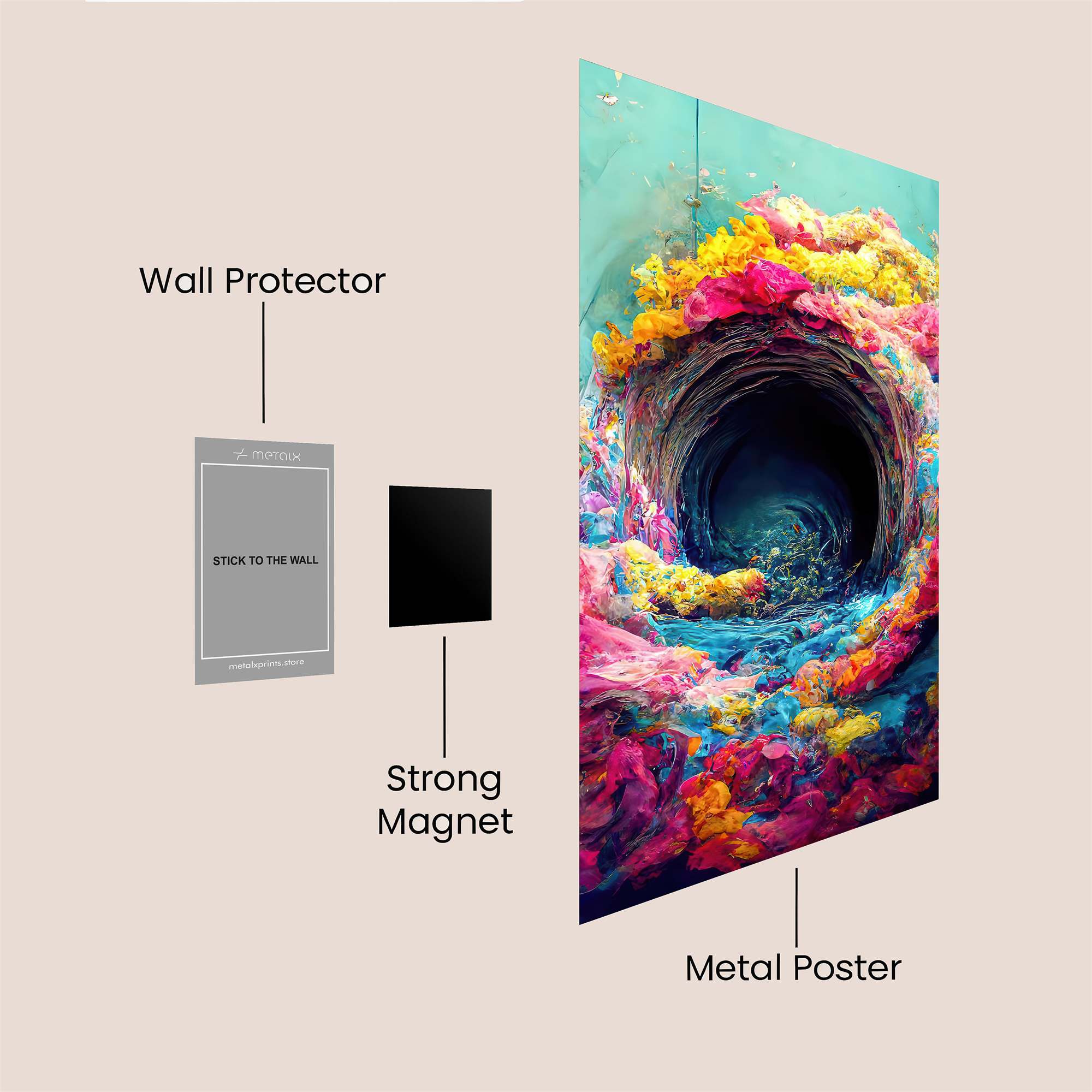 Colorful Abyss Safe Wall Magnetic / M