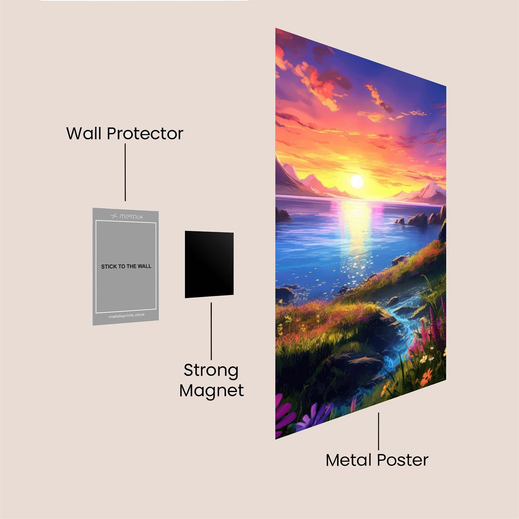 Sunset Serenity Safe Wall Magnetic / M