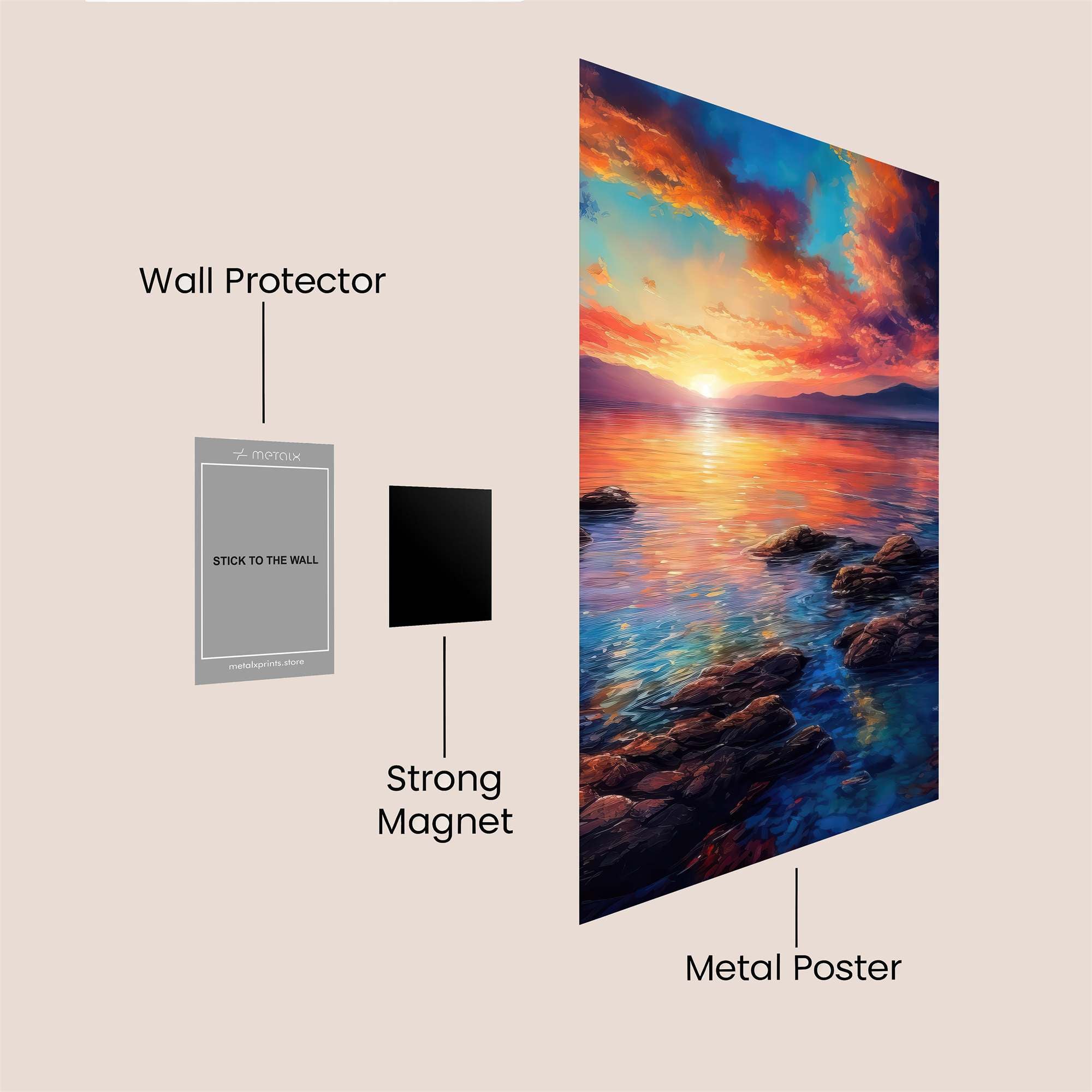Sunset Serenity Safe Wall Magnetic / M