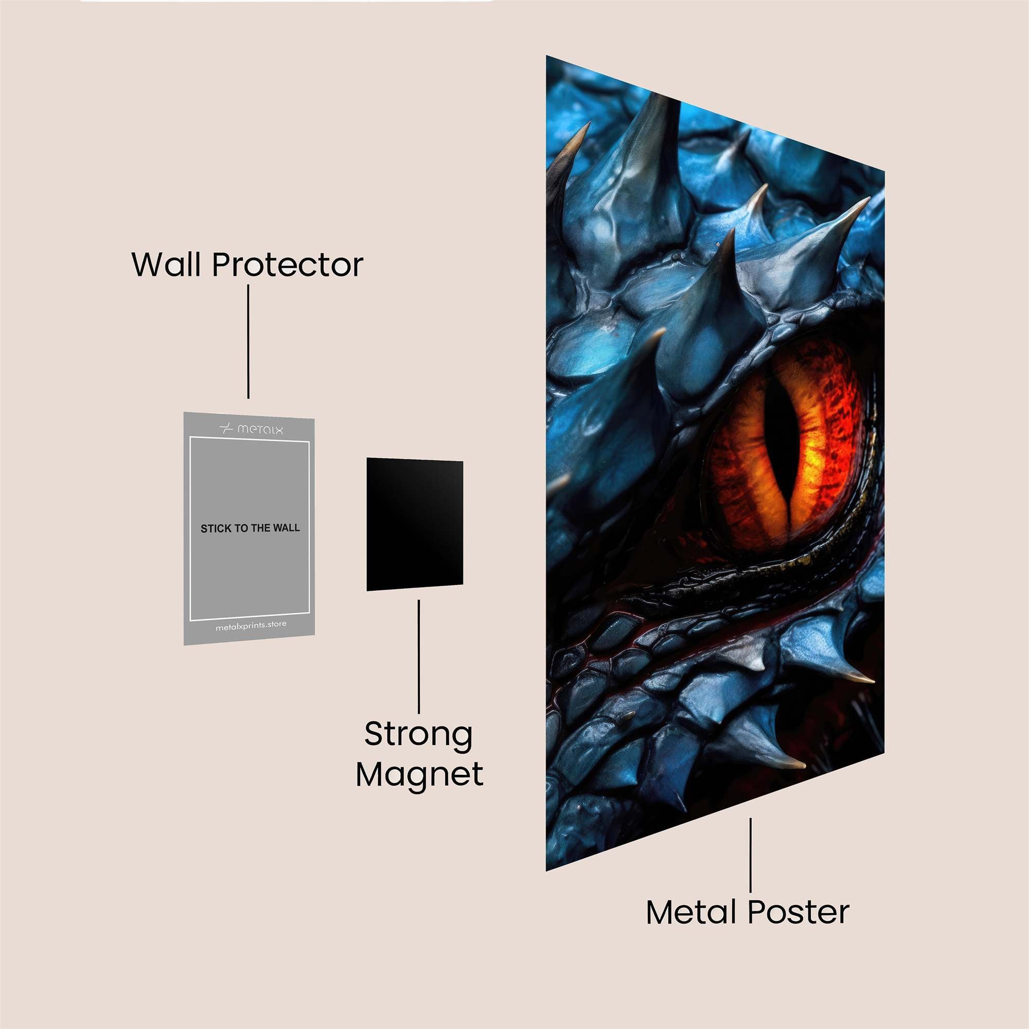 Dragon Fierce Safe Wall Magnetic / M