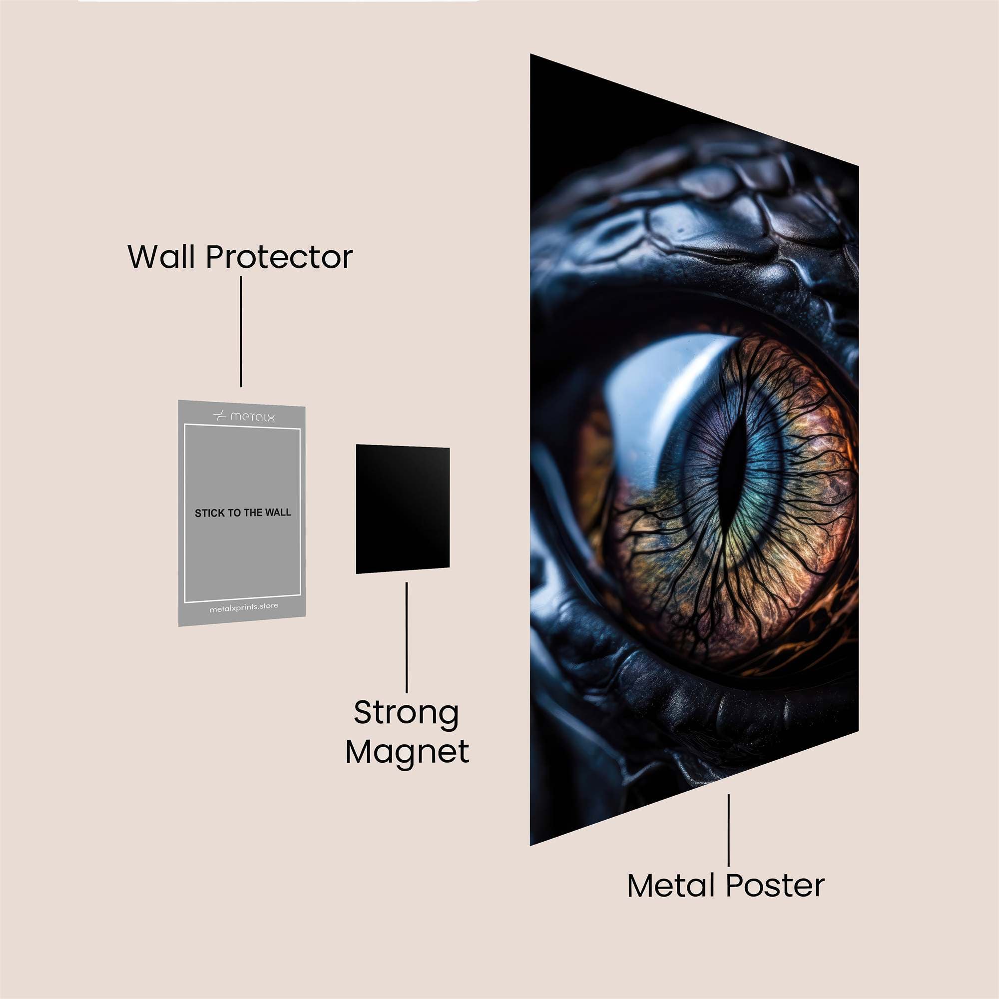 Dragon Gaze Safe Wall Magnetic / M