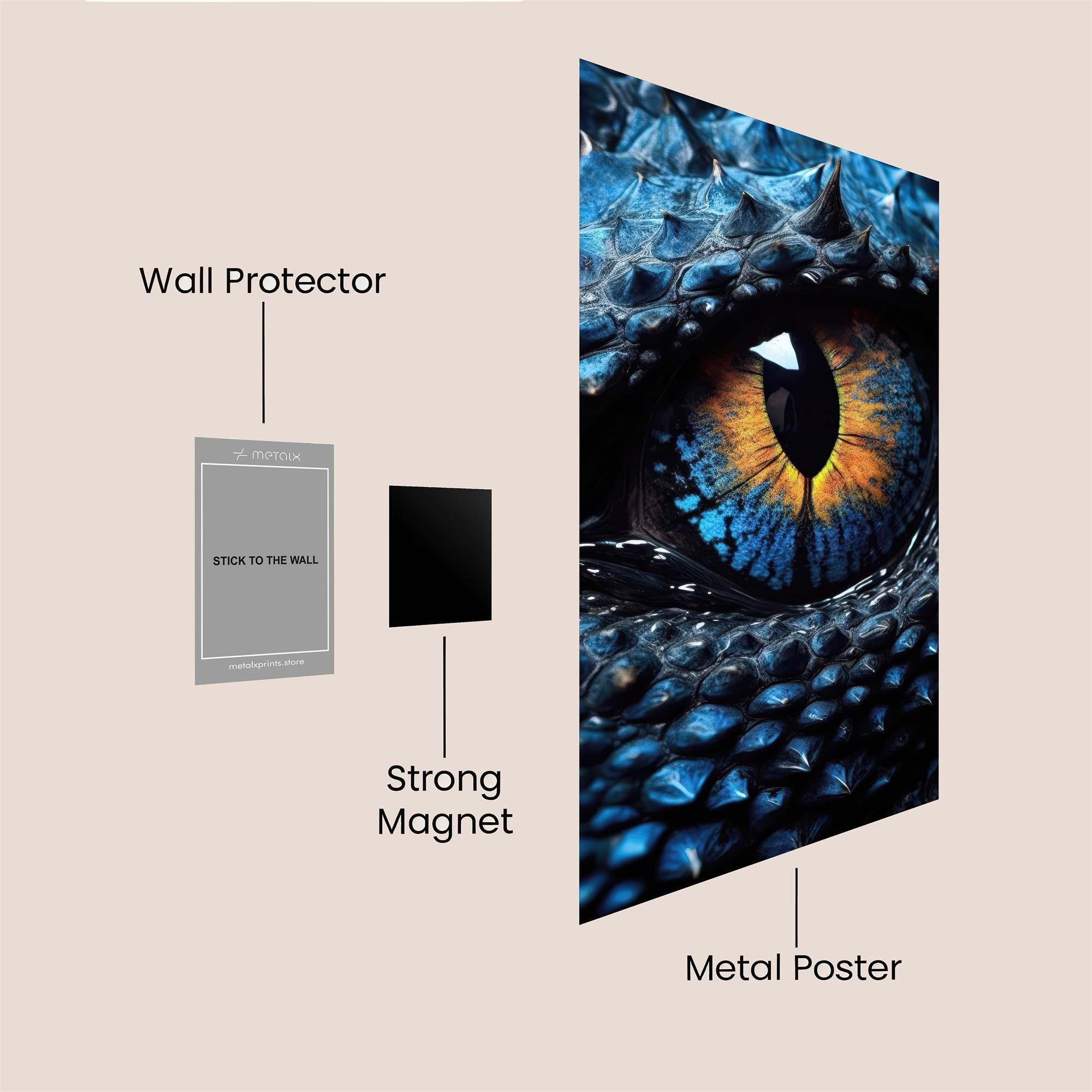 Dragon Gaze Safe Wall Magnetic / M
