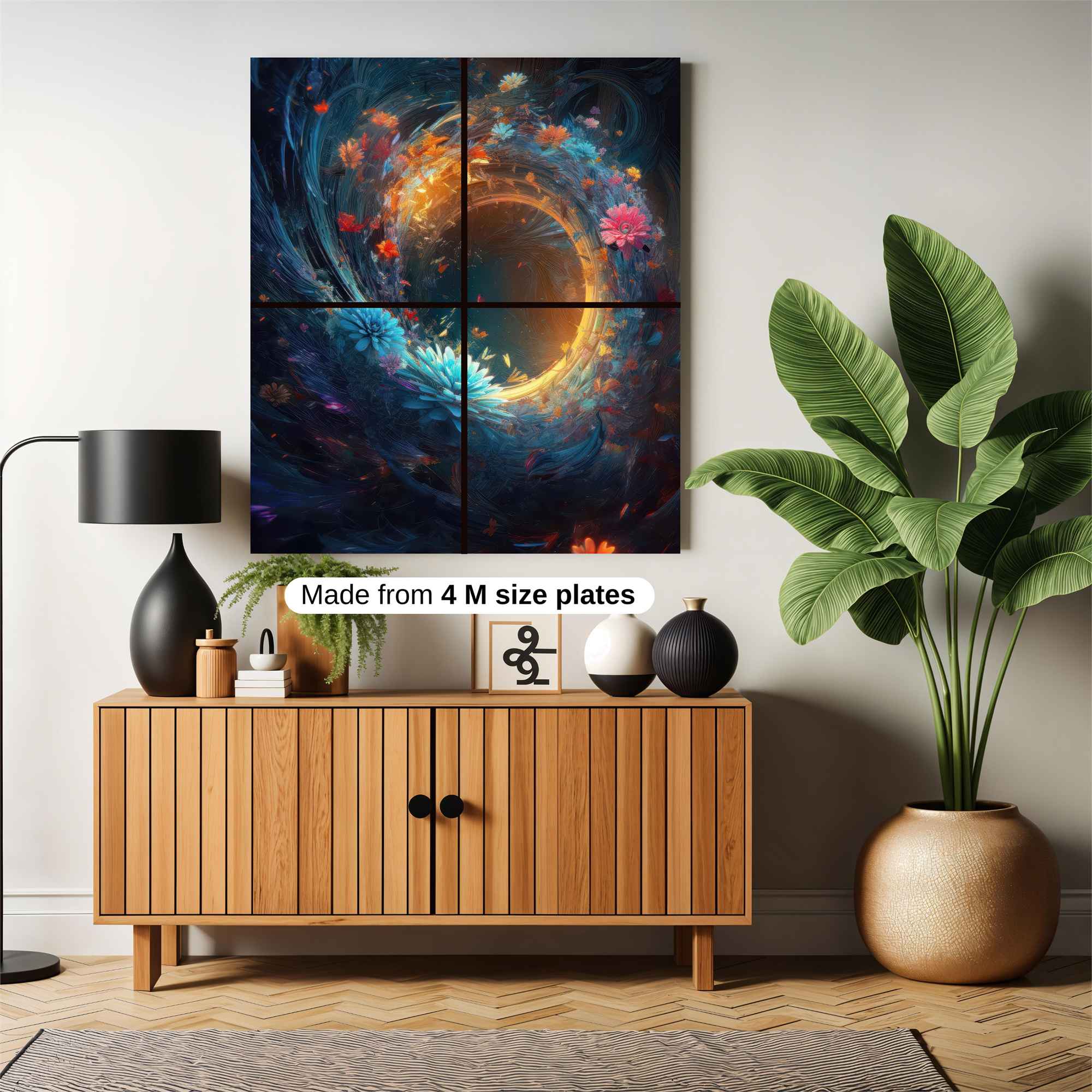 Floral Vortex Safe Wall Magnetic / M