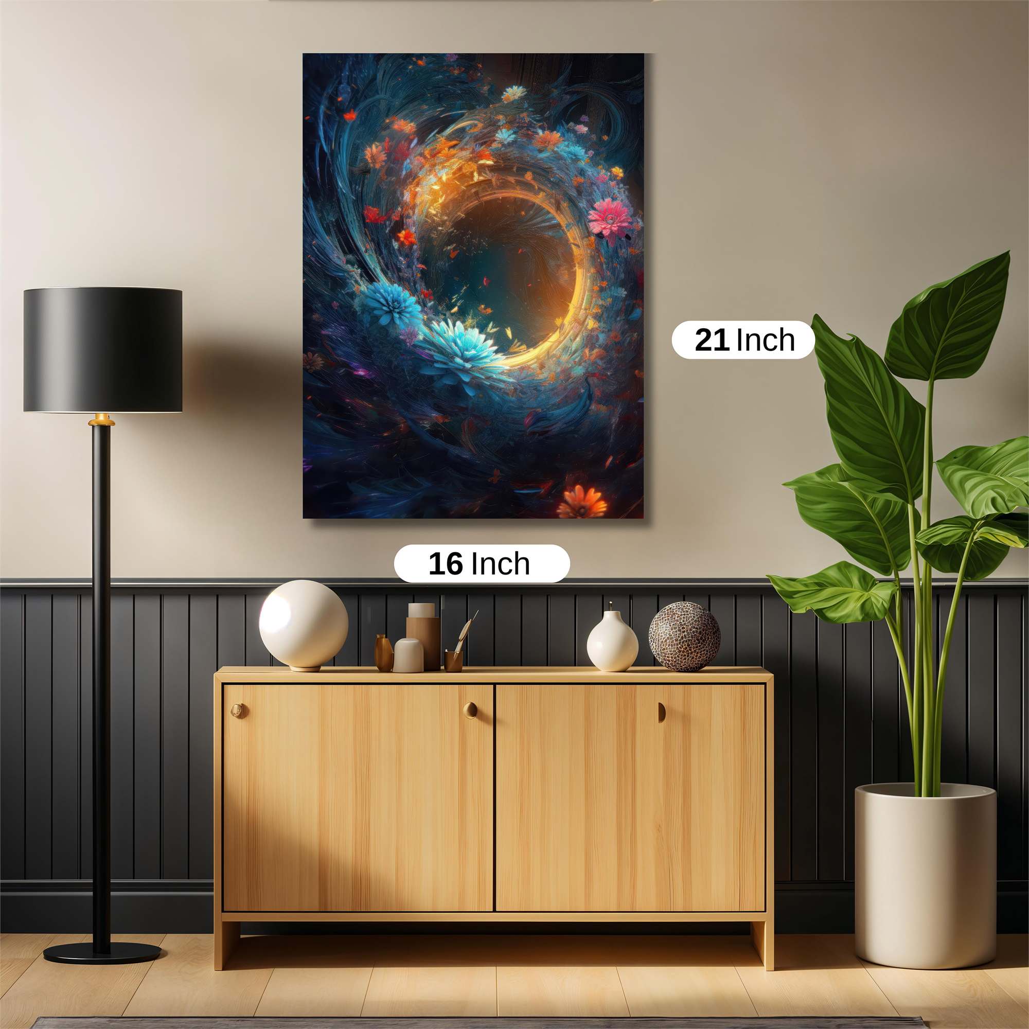 Floral Vortex Safe Wall Magnetic / M