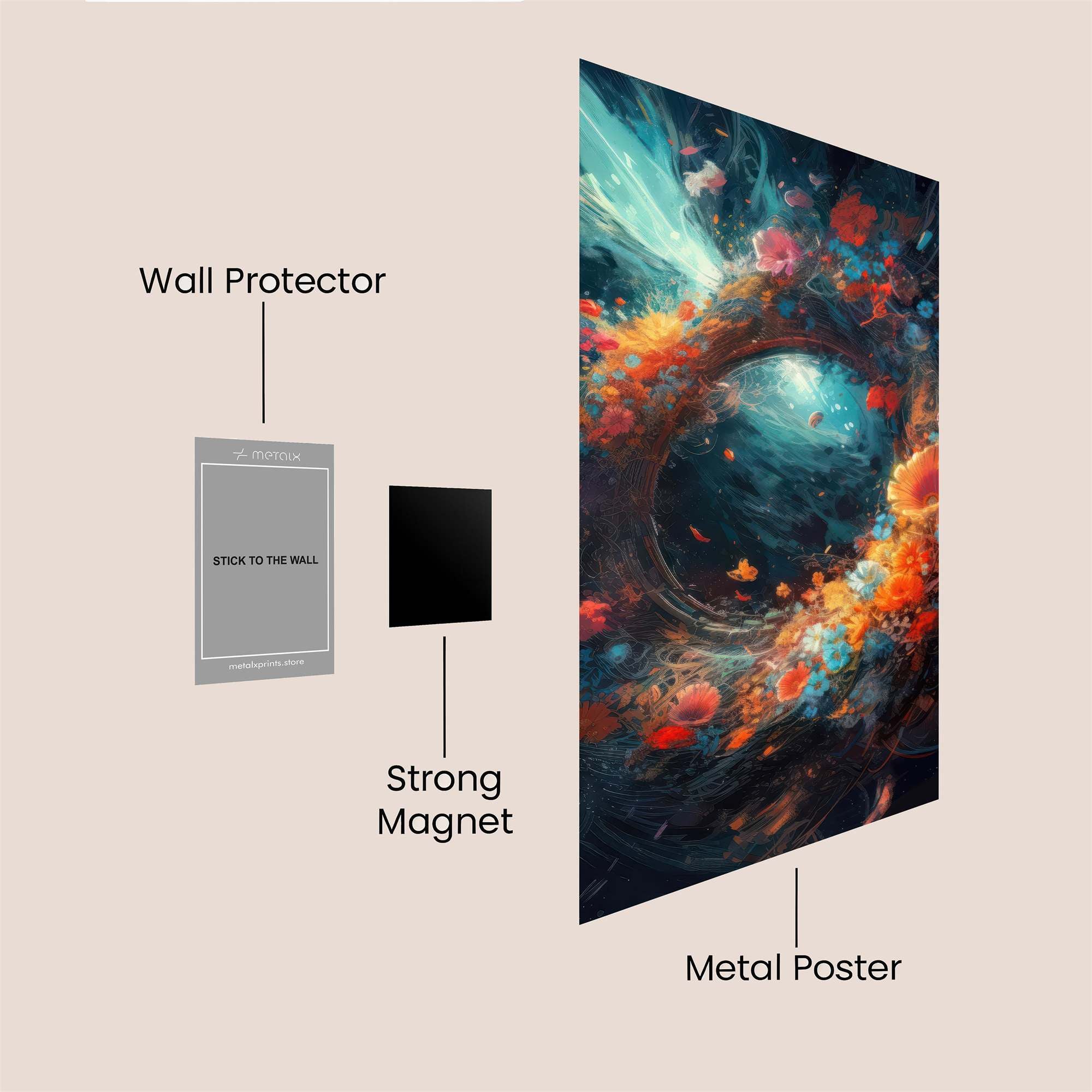 Cosmic Bloom Safe Wall Magnetic / M