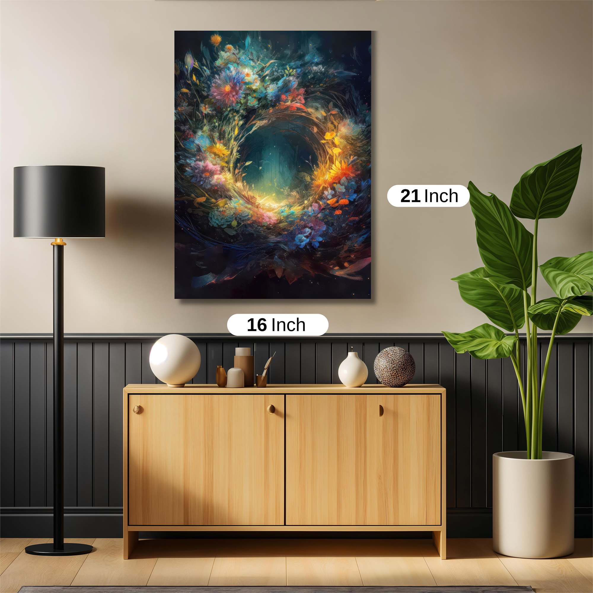 Floral Vortex Safe Wall Magnetic / M