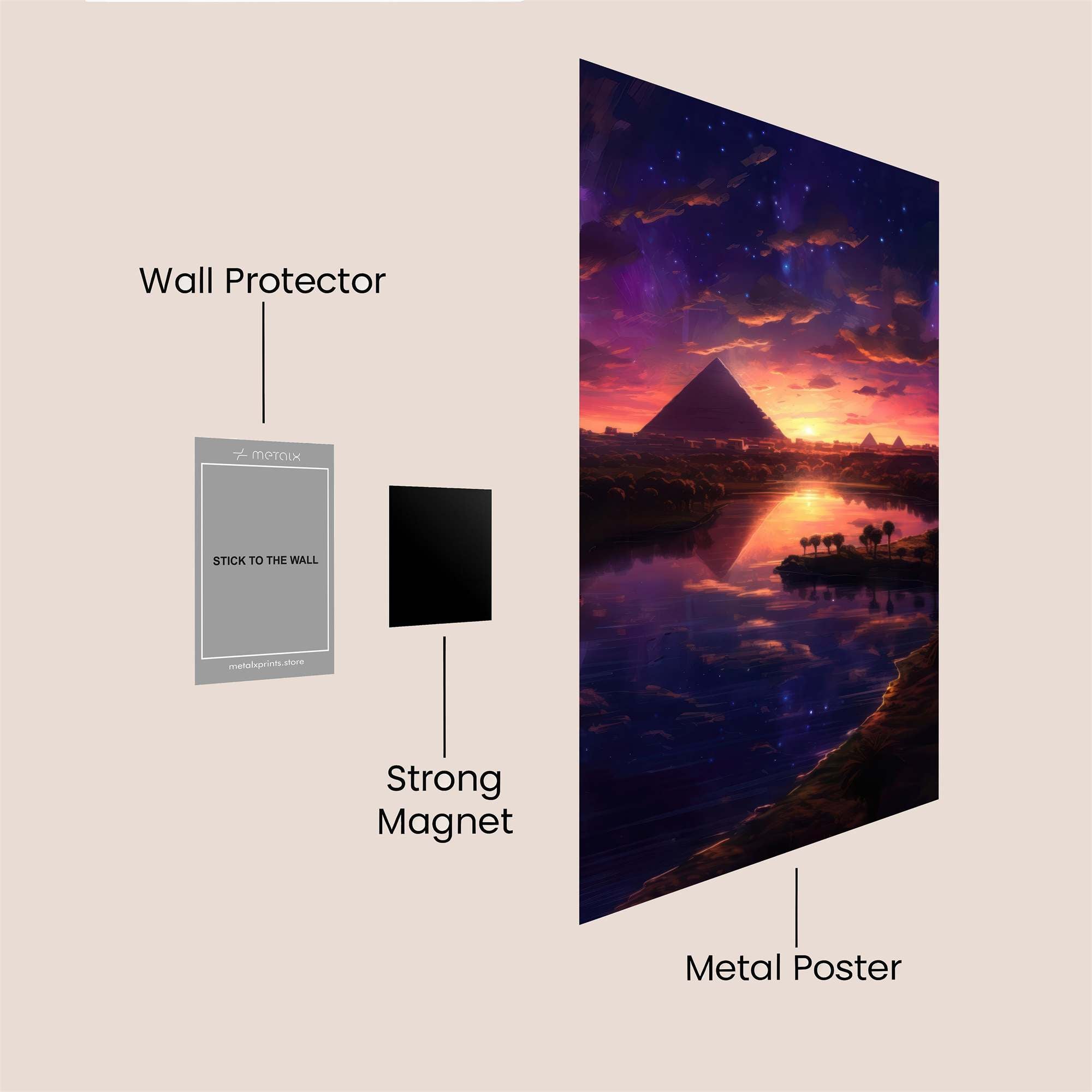 Pyramid Twilight Safe Wall Magnetic / M