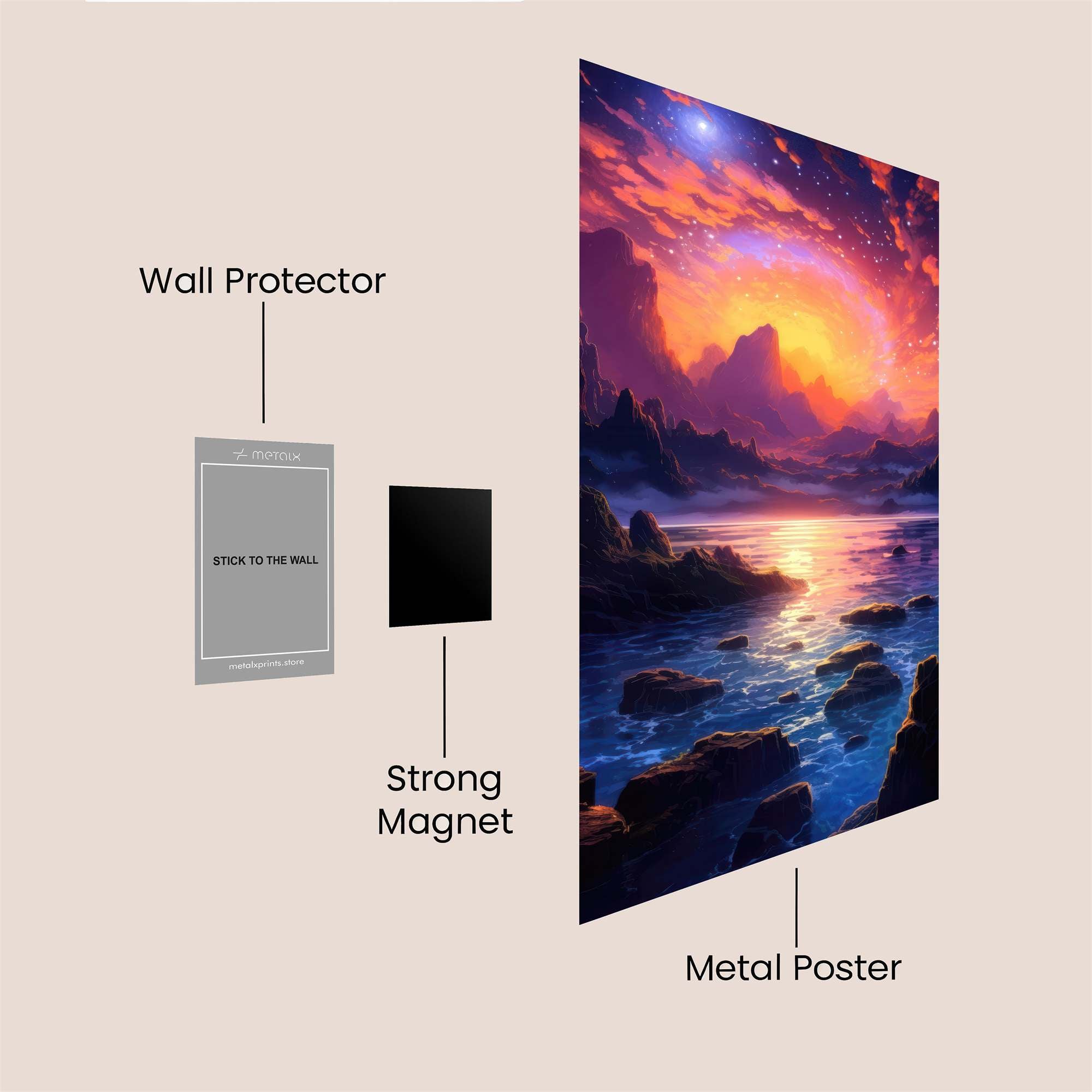 Sunset Serenity Safe Wall Magnetic / M
