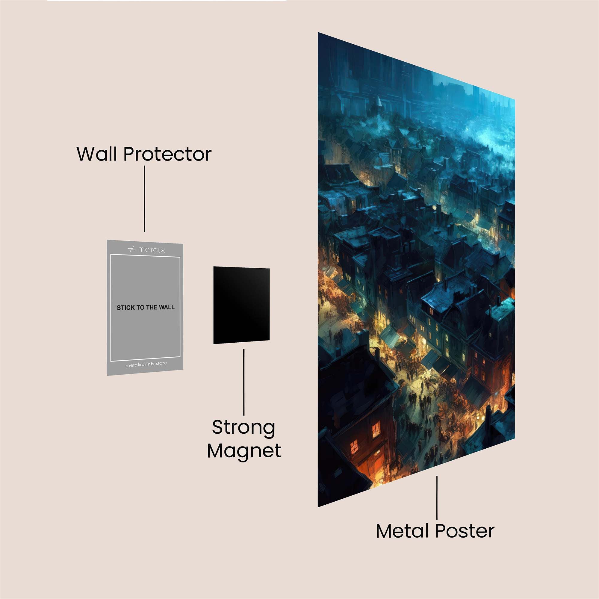 City Twilight Safe Wall Magnetic / M