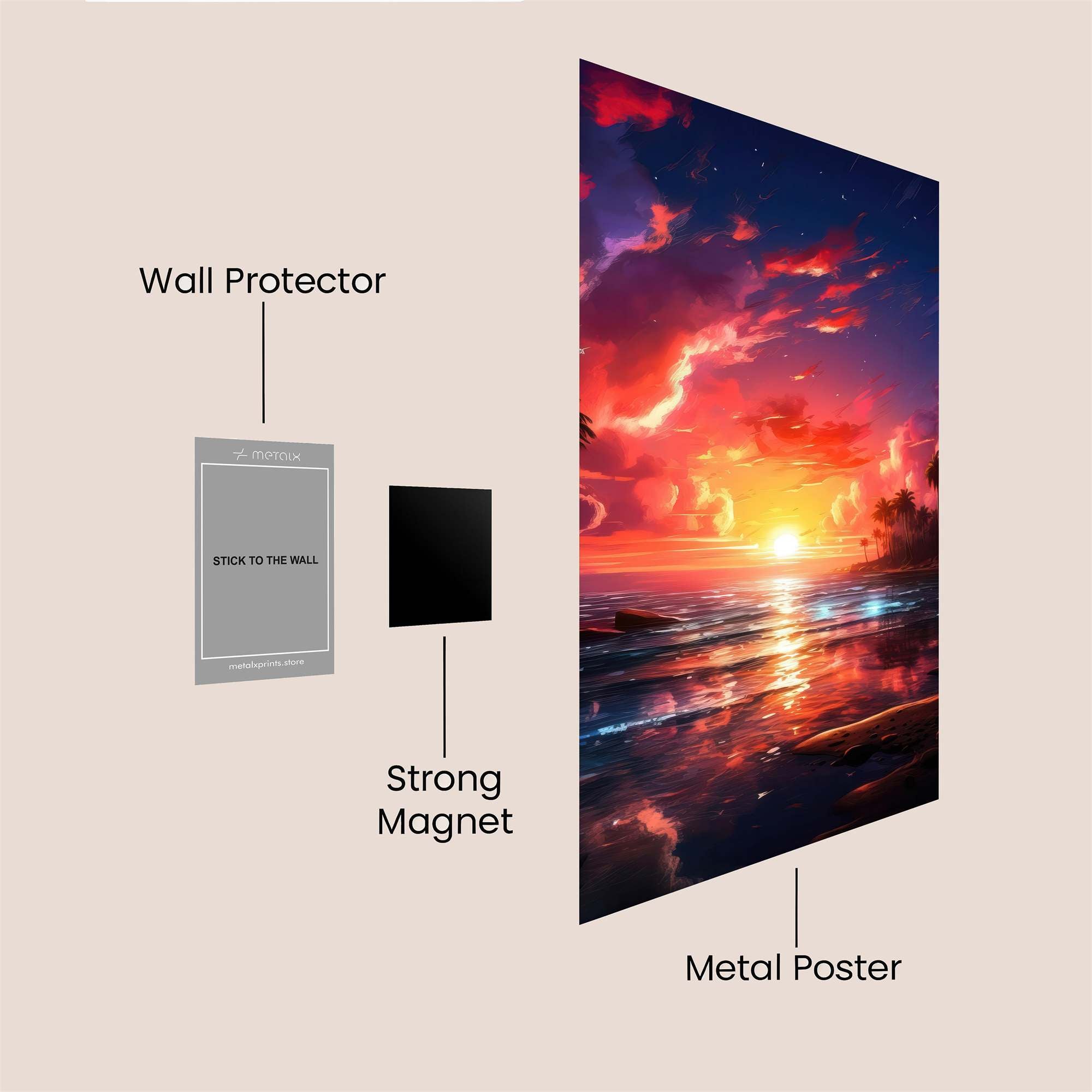 Sunset Bliss Safe Wall Magnetic / M