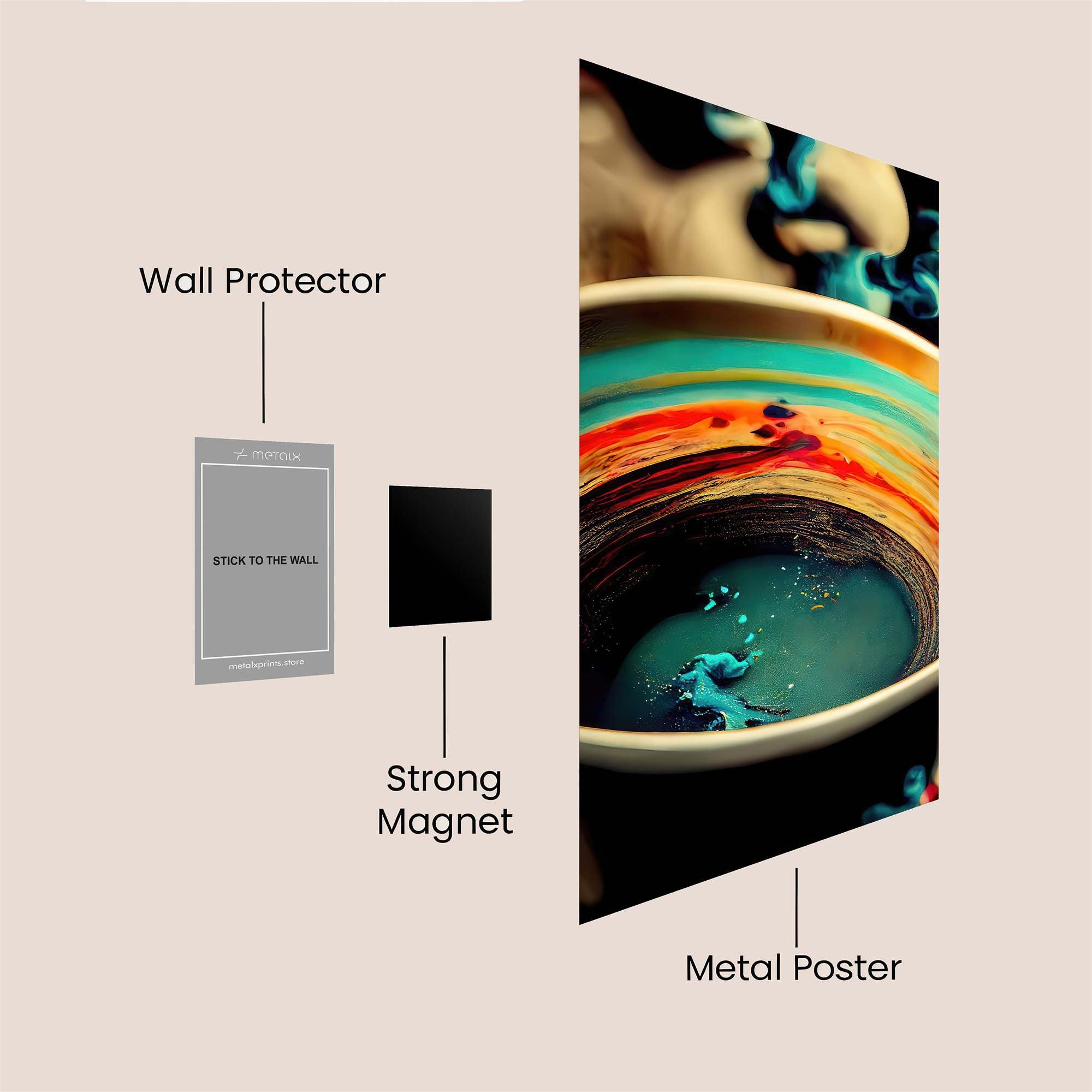 Colorful Whimsy Safe Wall Magnetic / M