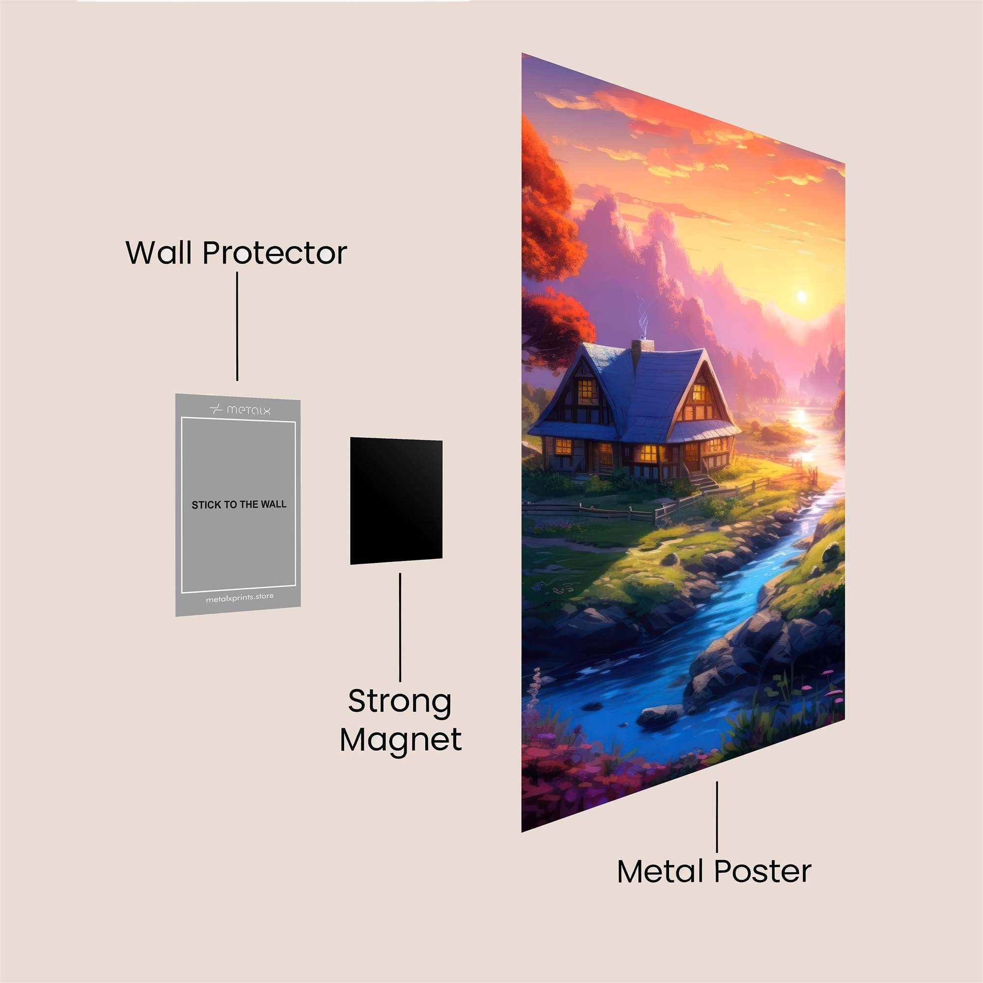 Sunset Serenity Safe Wall Magnetic / M