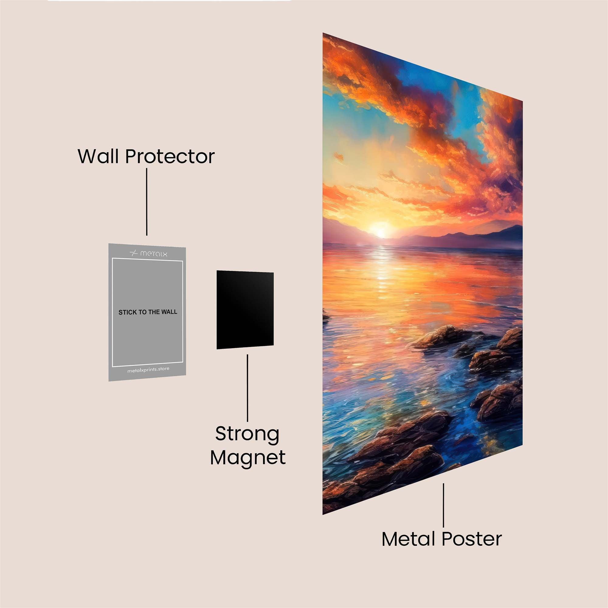 Sunset Serenity Safe Wall Magnetic / M