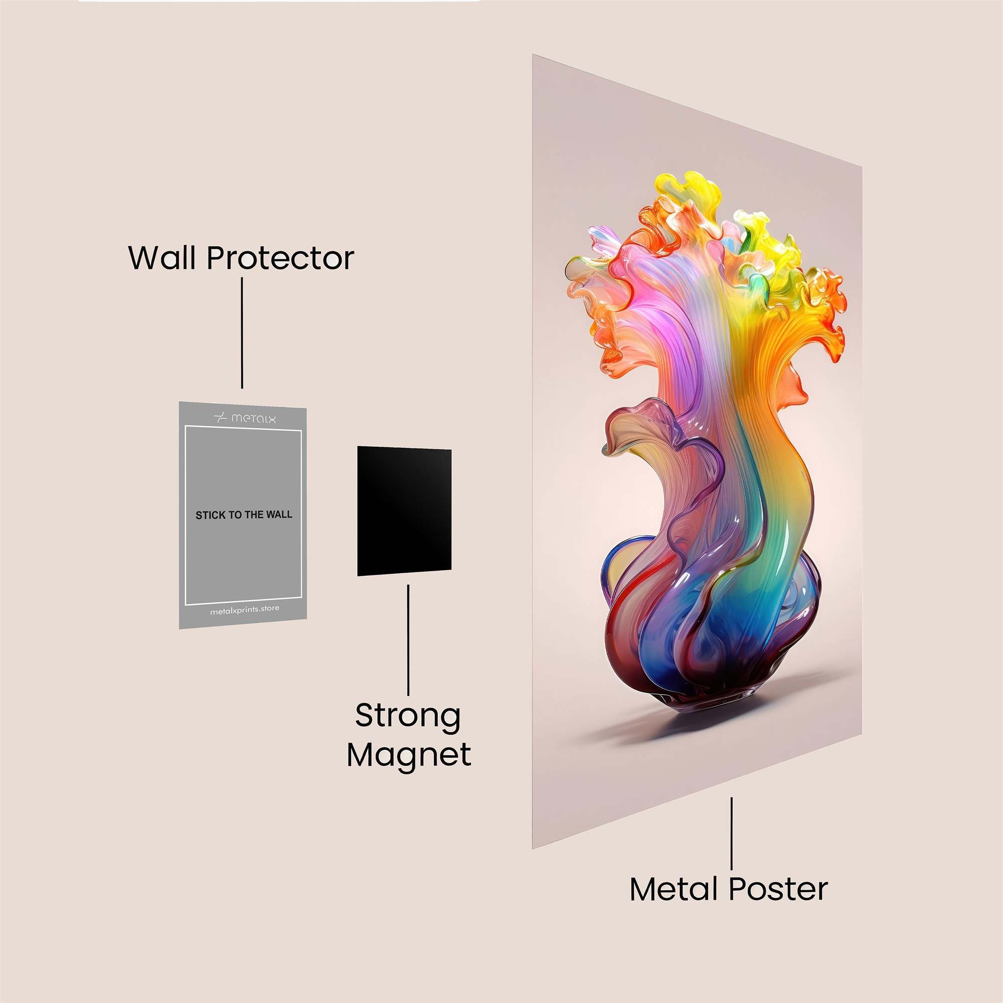 Rainbow Rapture Safe Wall Magnetic / M