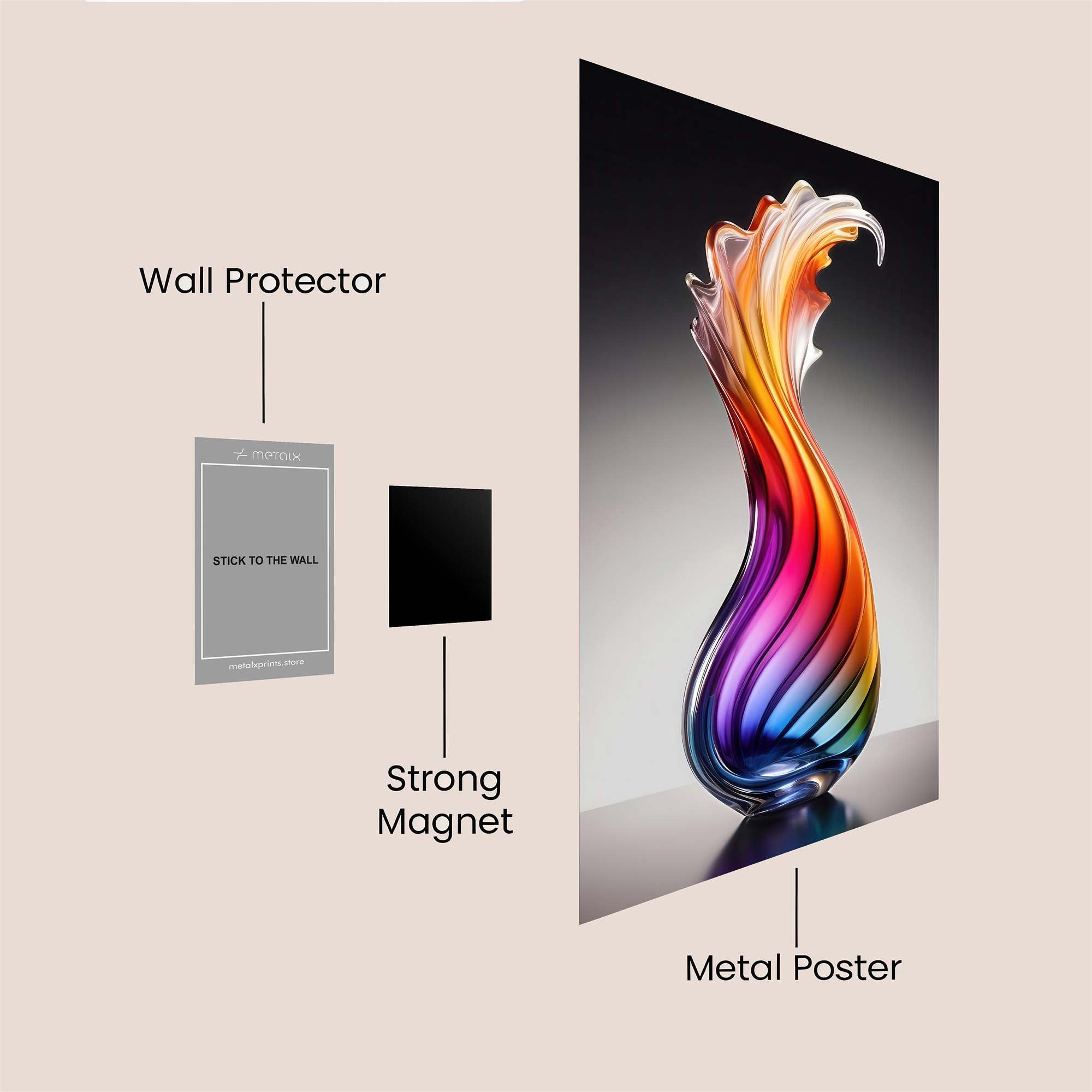 Flame Whimsy Safe Wall Magnetic / M