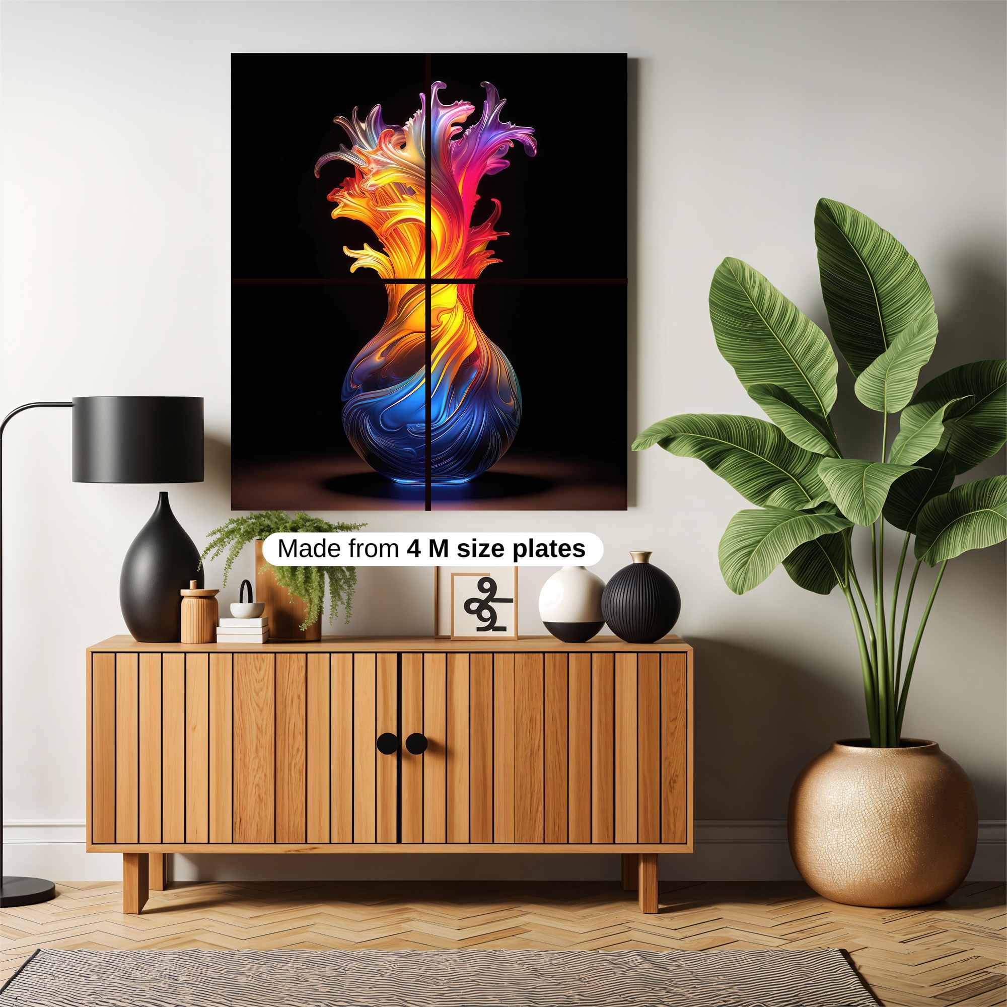 Flame Vase Safe Wall Magnetic / M