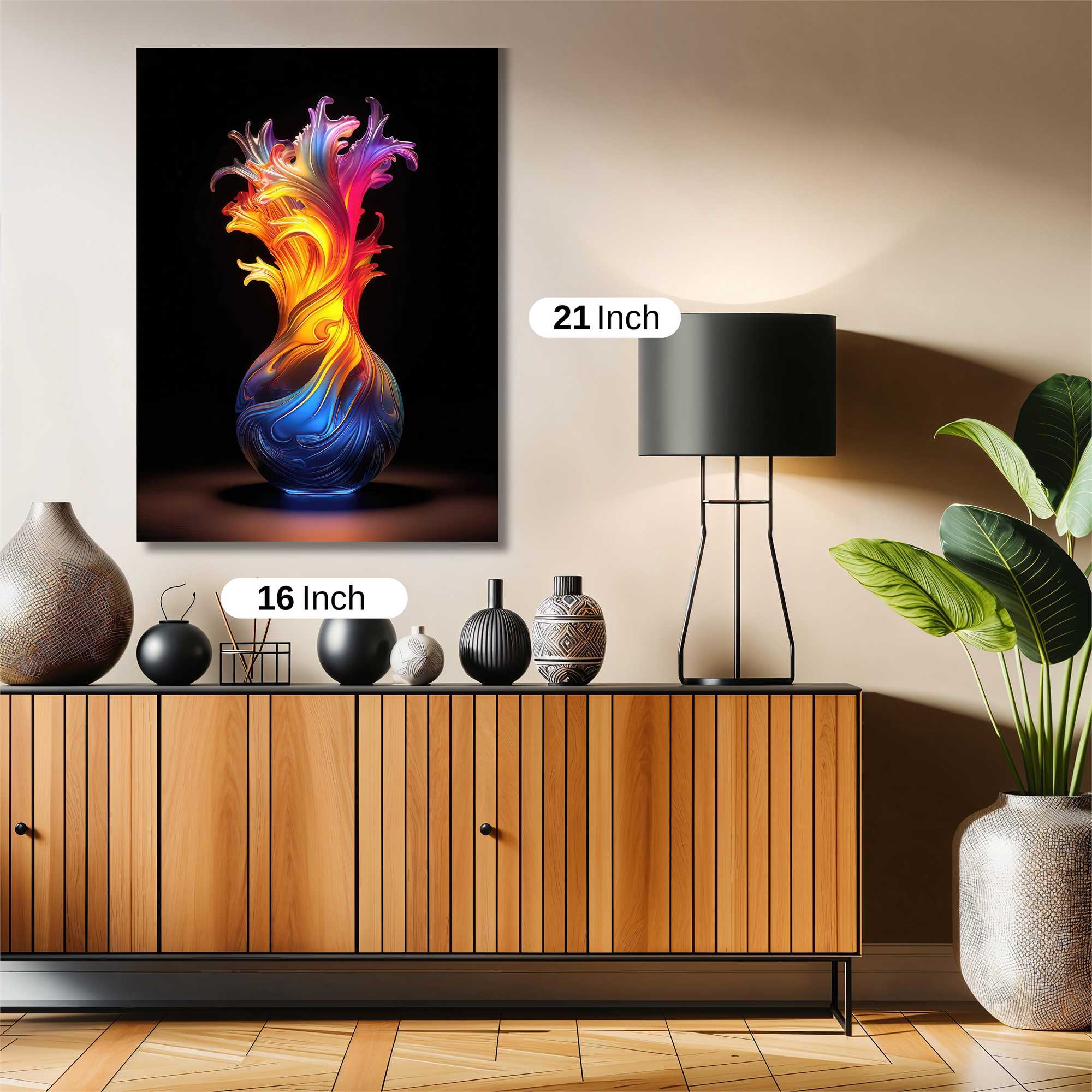 Flame Vase Safe Wall Magnetic / M