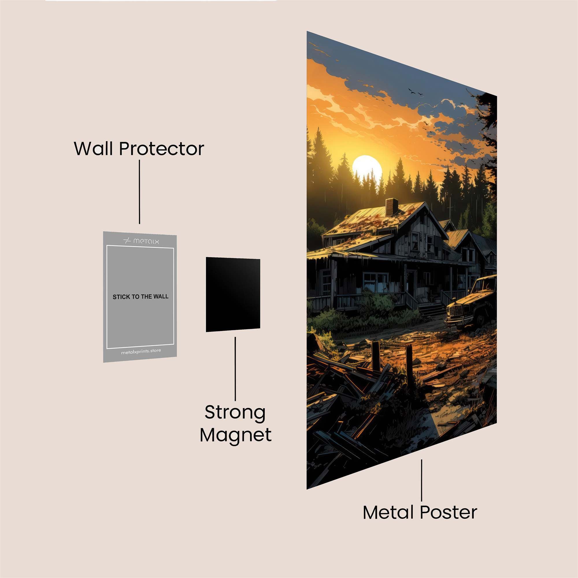 Cabin Gloom Safe Wall Magnetic / M