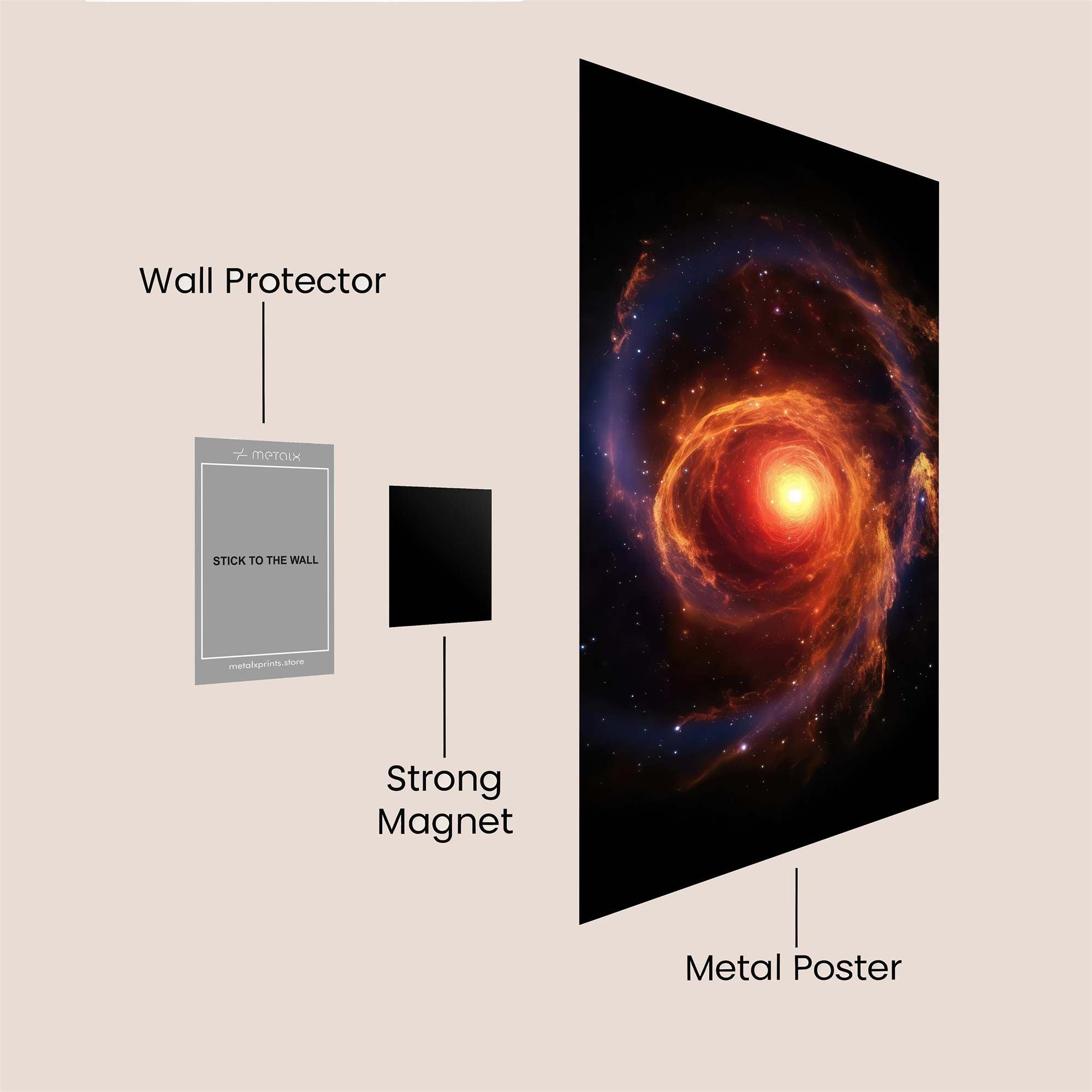 Nebula Whirl Safe Wall Magnetic / M