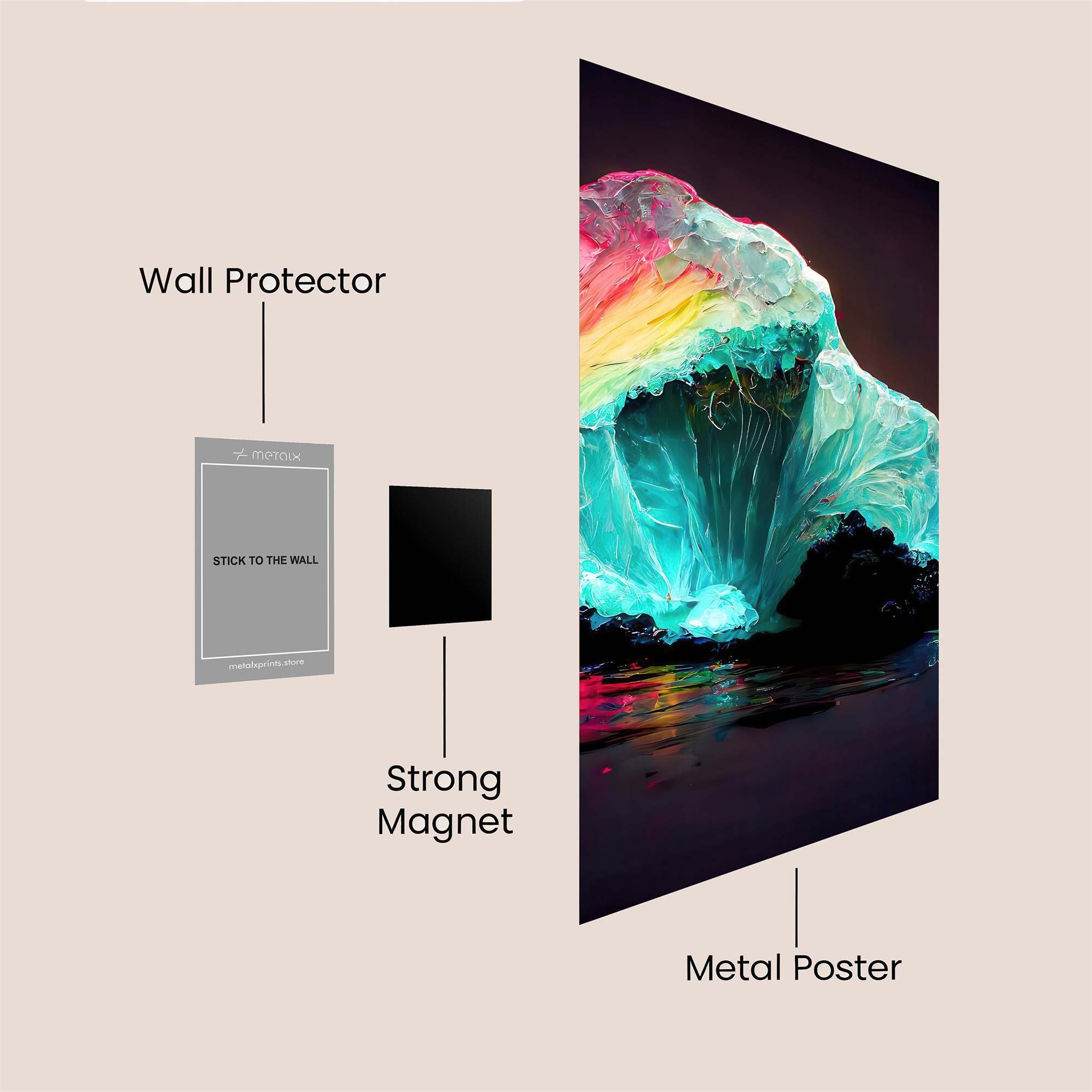 Neon Bloom Safe Wall Magnetic / M