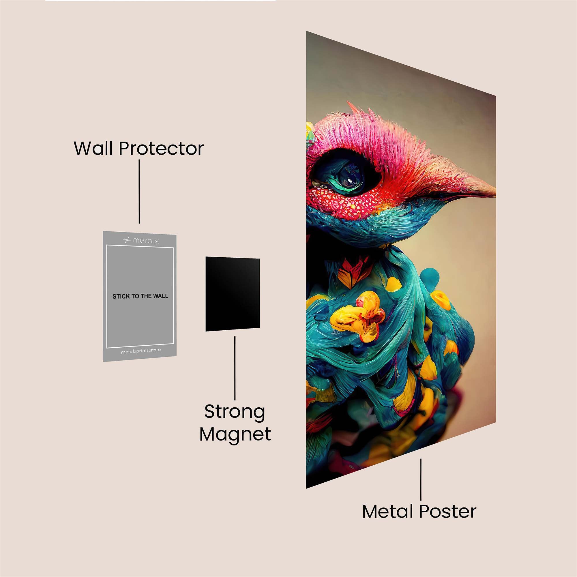 Colorful Whimsy Safe Wall Magnetic / M