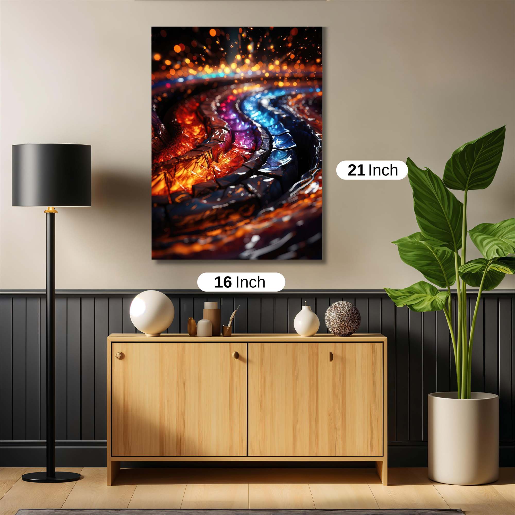 Neon Swirl Safe Wall Magnetic / M