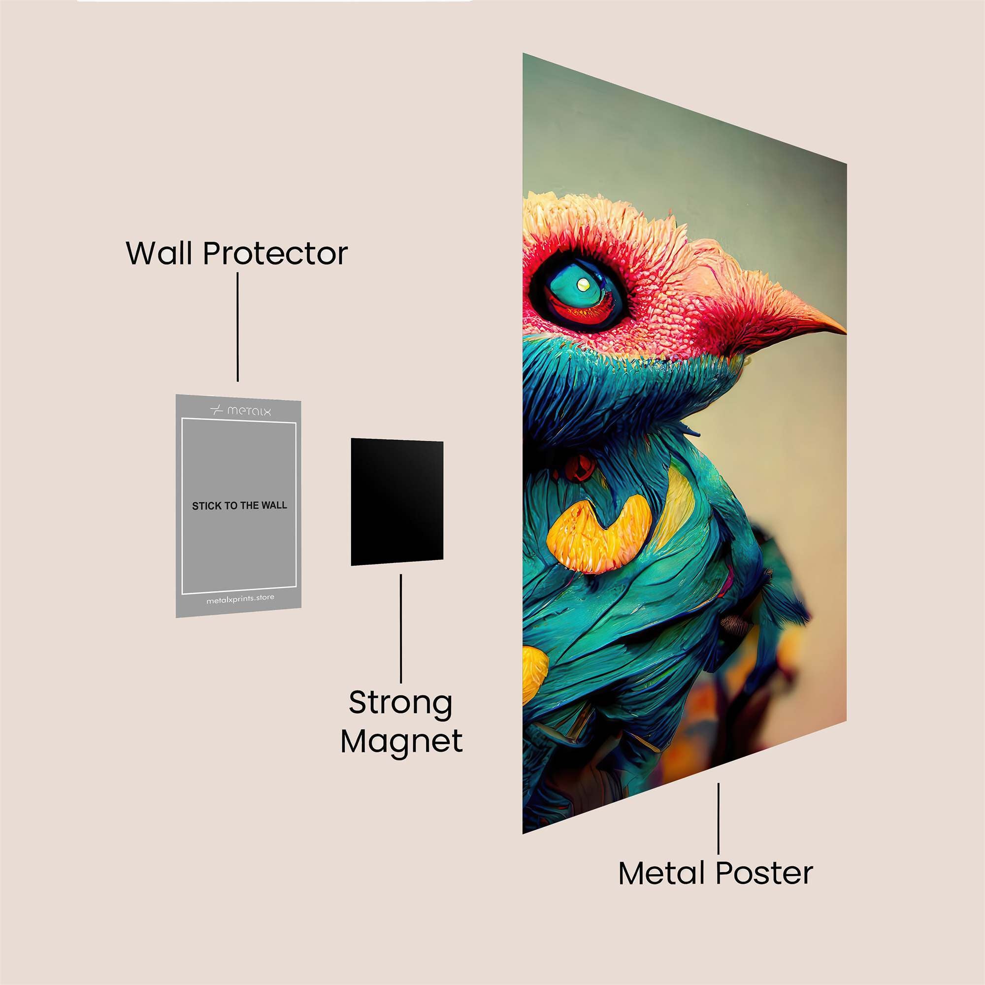 Bird Whimsy Safe Wall Magnetic / M