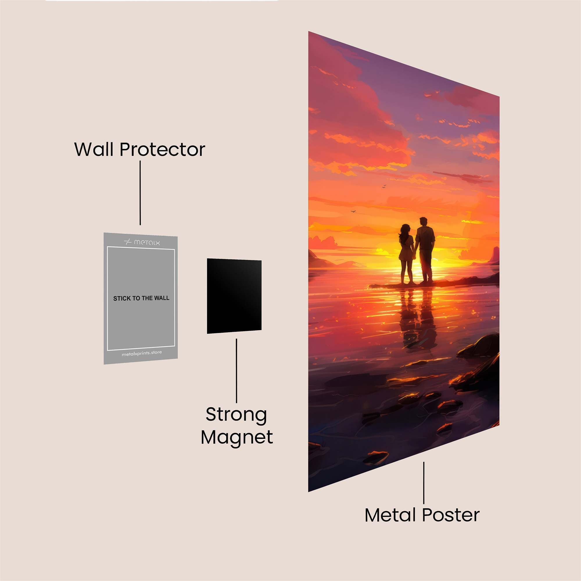 Sunset Serenity Safe Wall Magnetic / M