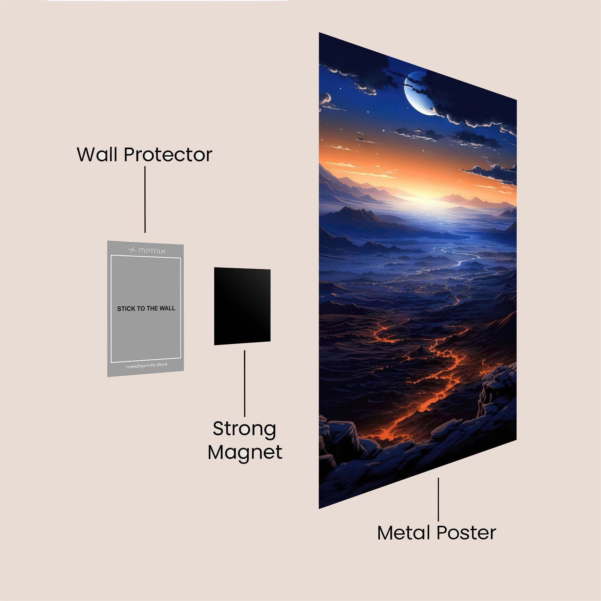 Lunar Serenity Safe Wall Magnetic / M