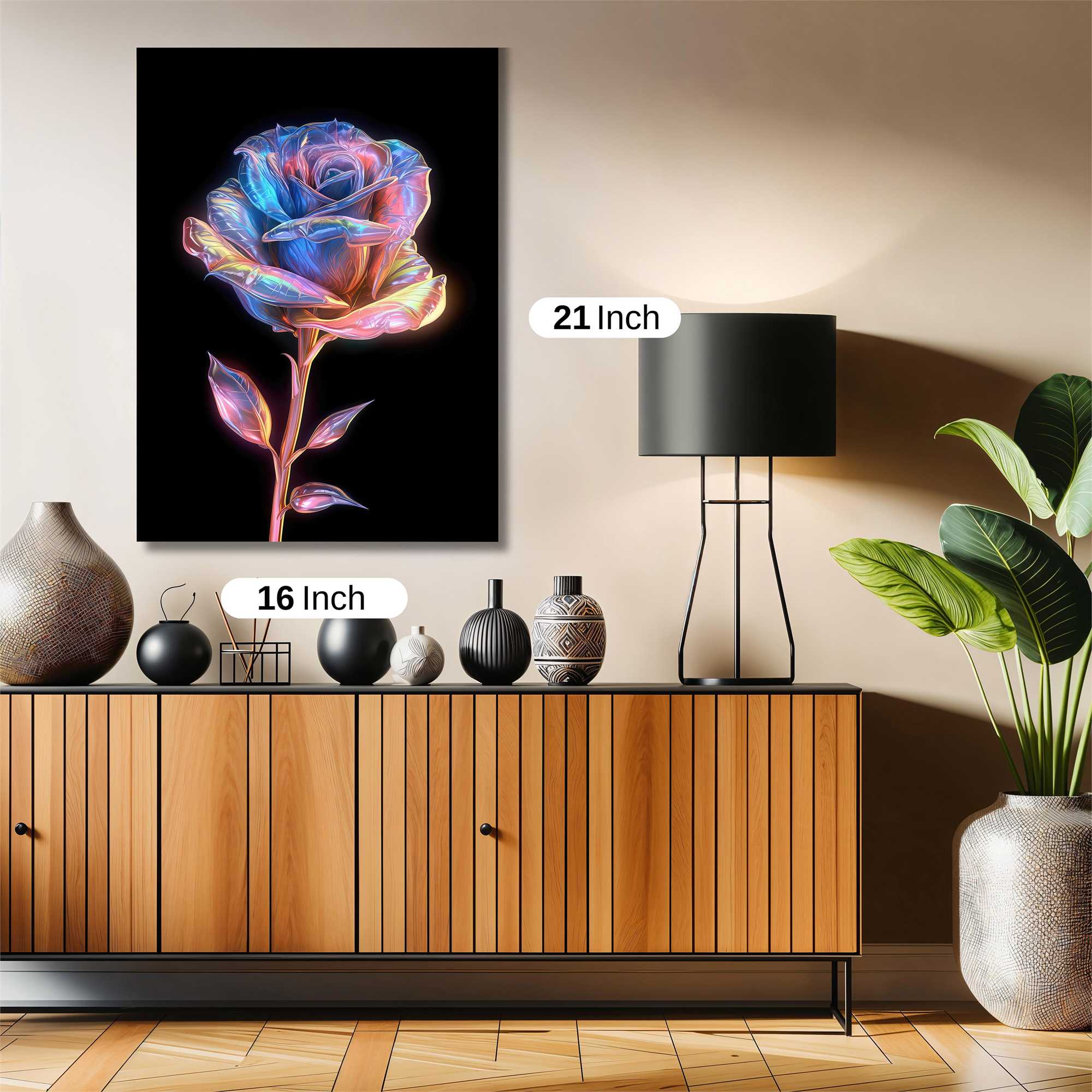 Holographic Rose Safe Wall Magnetic / M