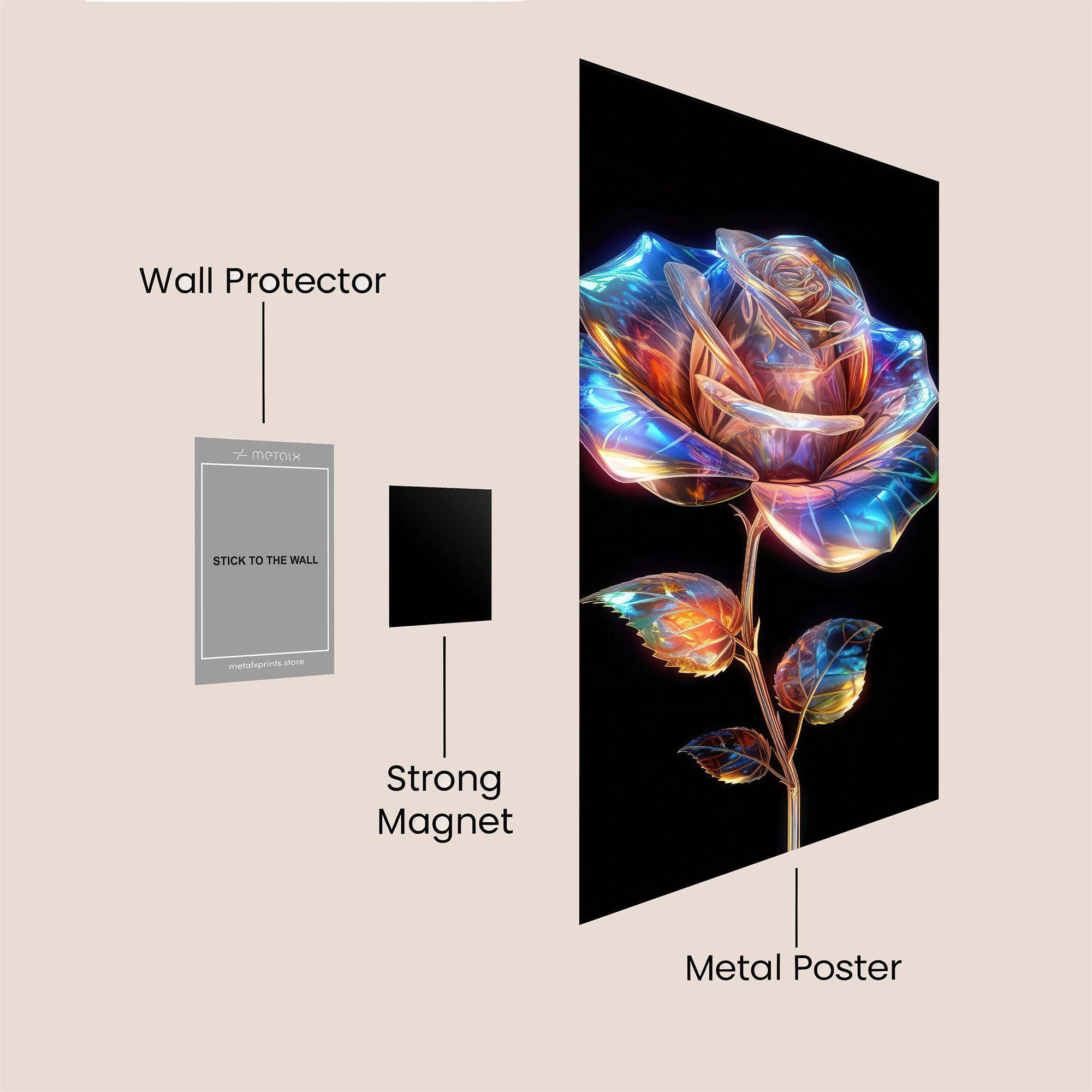 Holographic Dream Safe Wall Magnetic / M