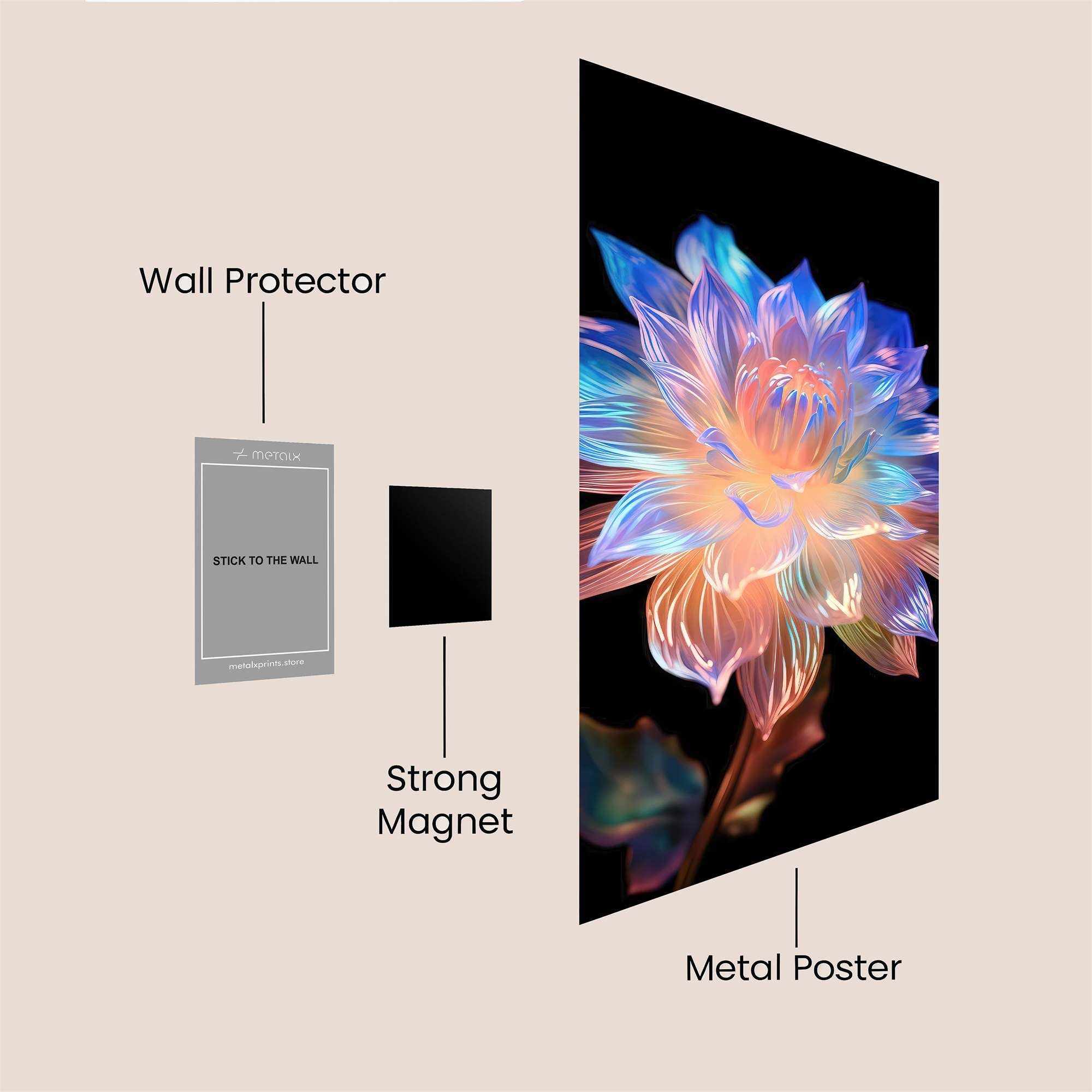 Neon Bloom Safe Wall Magnetic / M