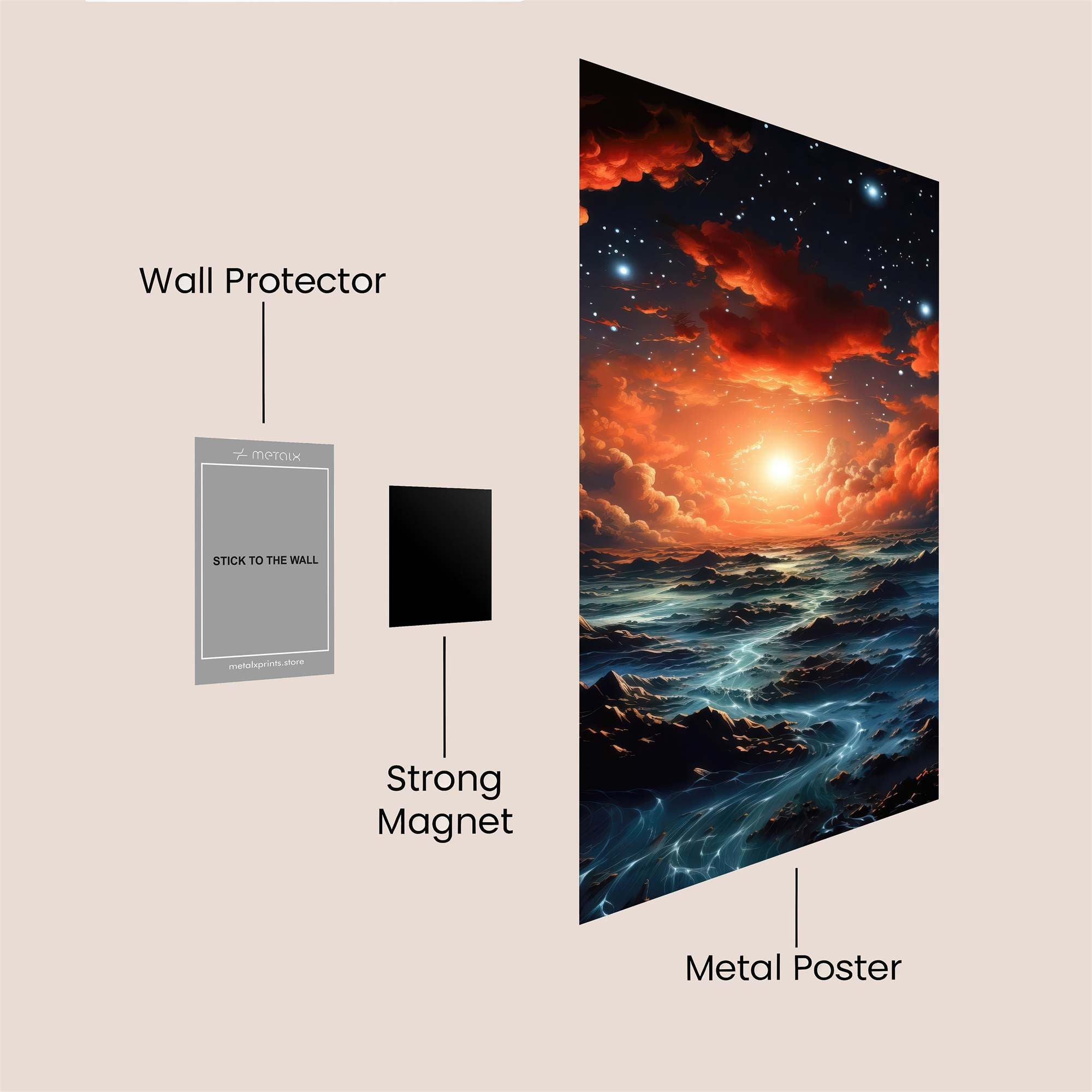 Sunset Serenity Safe Wall Magnetic / M