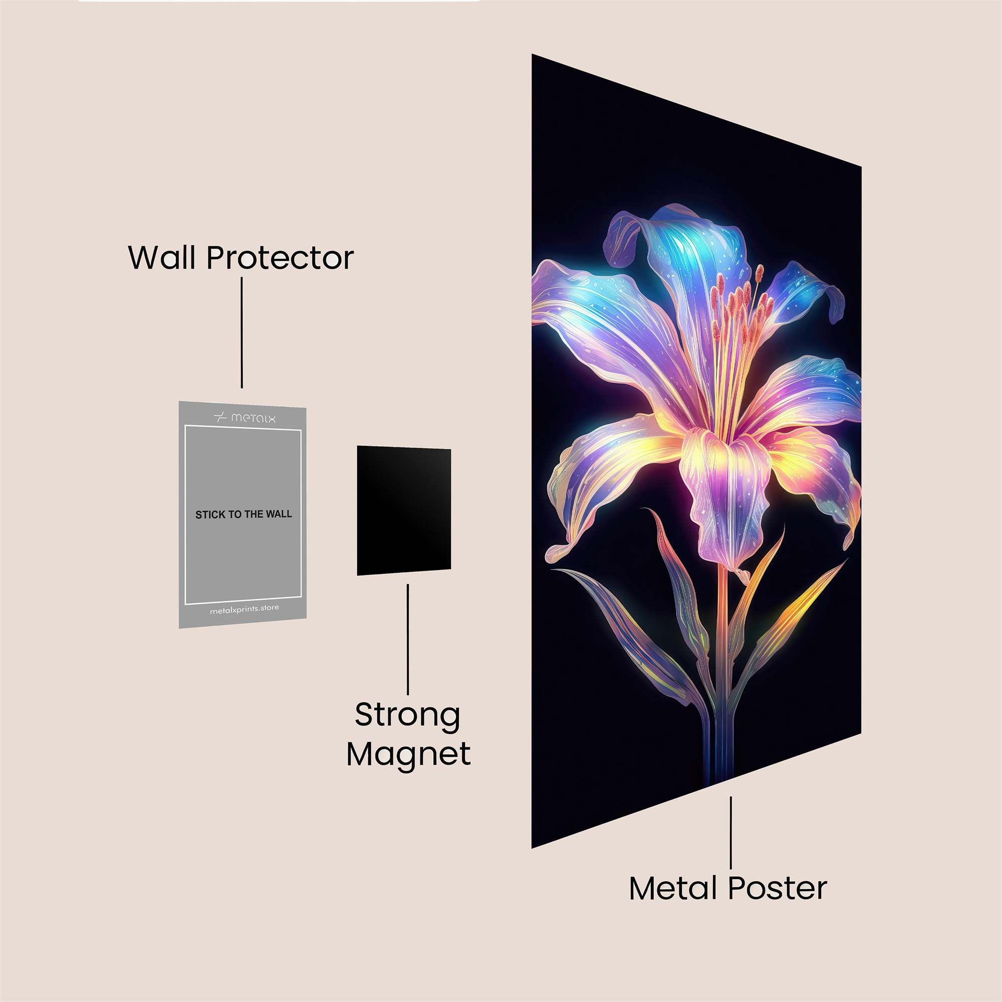 Neon Lily Safe Wall Magnetic / M
